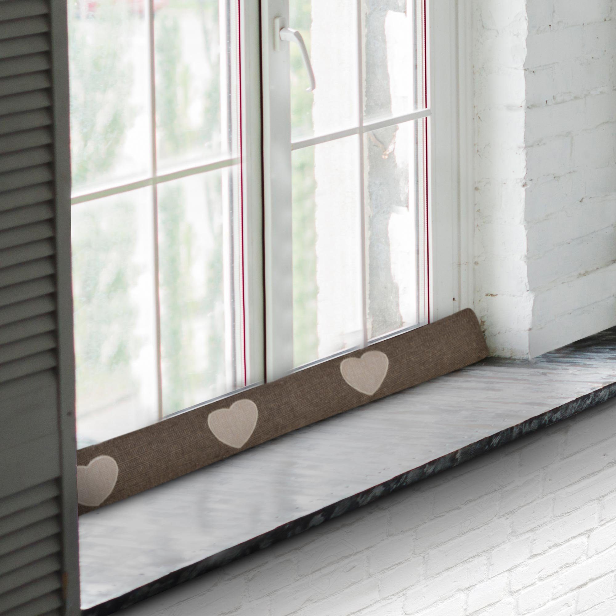 Beautissu Zugluftstopper 2er Set Zugluftstopper 100 cm lang Tuuli HR, Braun günstig online kaufen