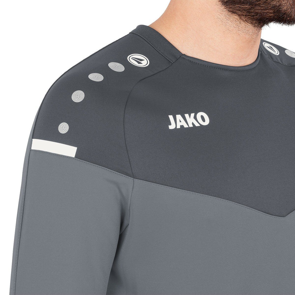 Jako Langarmshirt Sweat Champ 2.0 (100% Polyester) grau Herren
