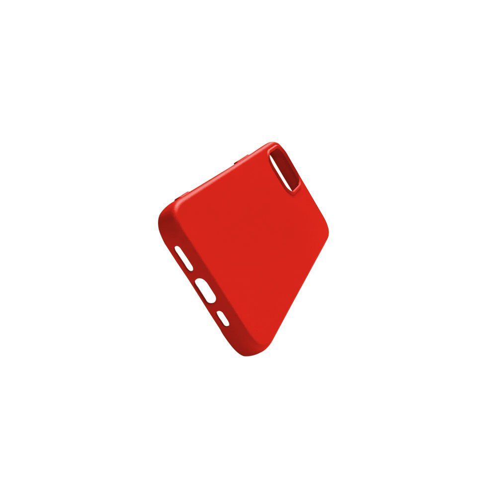 Ventarent Smartphone-Hülle Handy Hülle Case passt für Apple iPhone 13 6,1 Zoll, Slim Cover, Back Cover, Durchsichtig, Robust, stoßfest / Rot