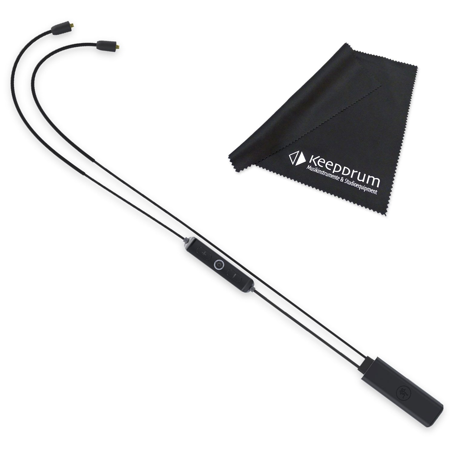 MACKIE Mackie Bluetooth-Adapter MP-BTA für In-Ear Kopfhörer mit Tuch In-Ear-Kopfhörer (Bluetooth-Adapter, schwarz, Vorteils-Set mit Tuch)