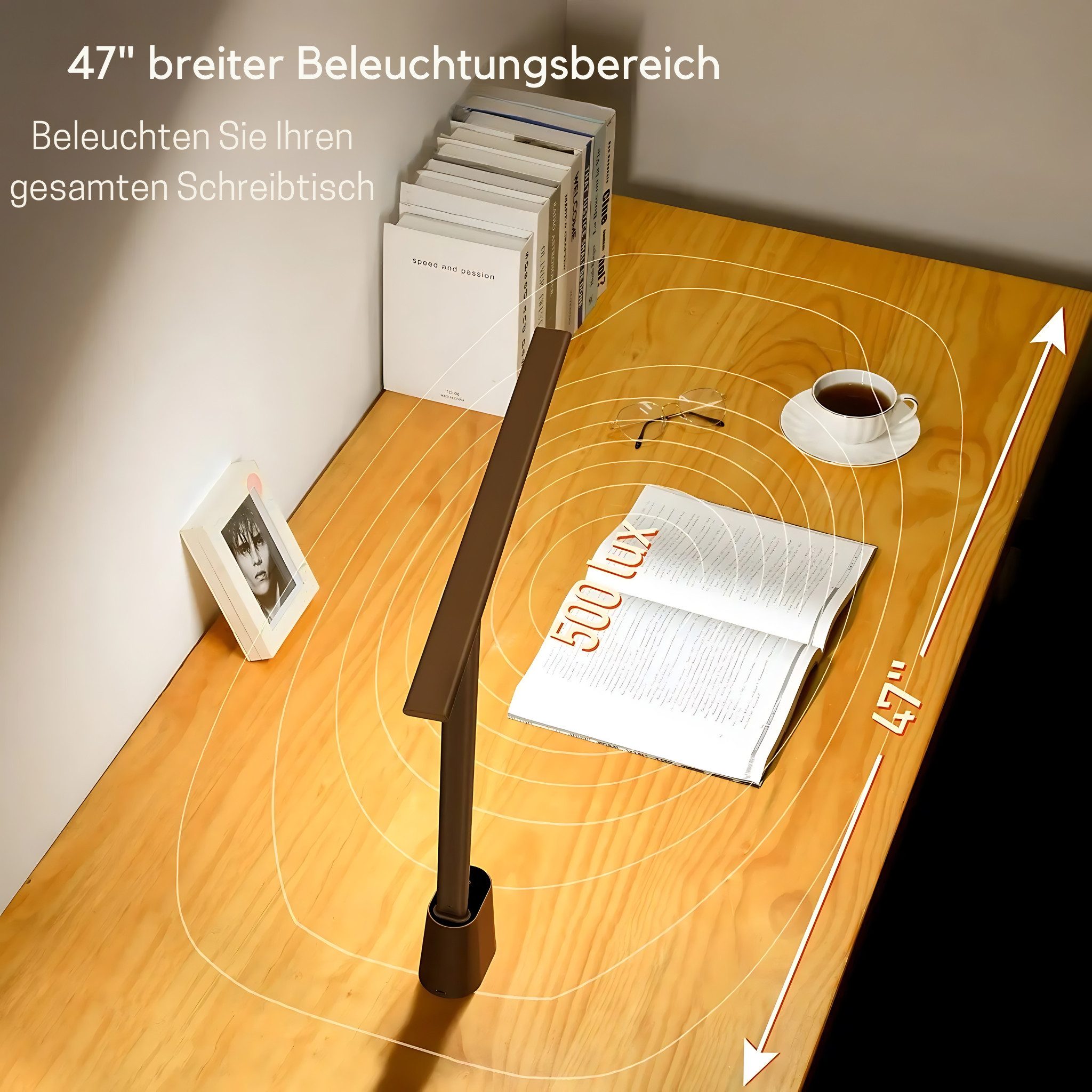 Baseus LED Schreibtischlampe LED Tischlampe, LED fest integriert, Tageslichtweiß, Warmweiß, Kaltweiß, SmartEye-Technologie, stufenlos dimmbar, Lichtfarbe einstellbar, etc.