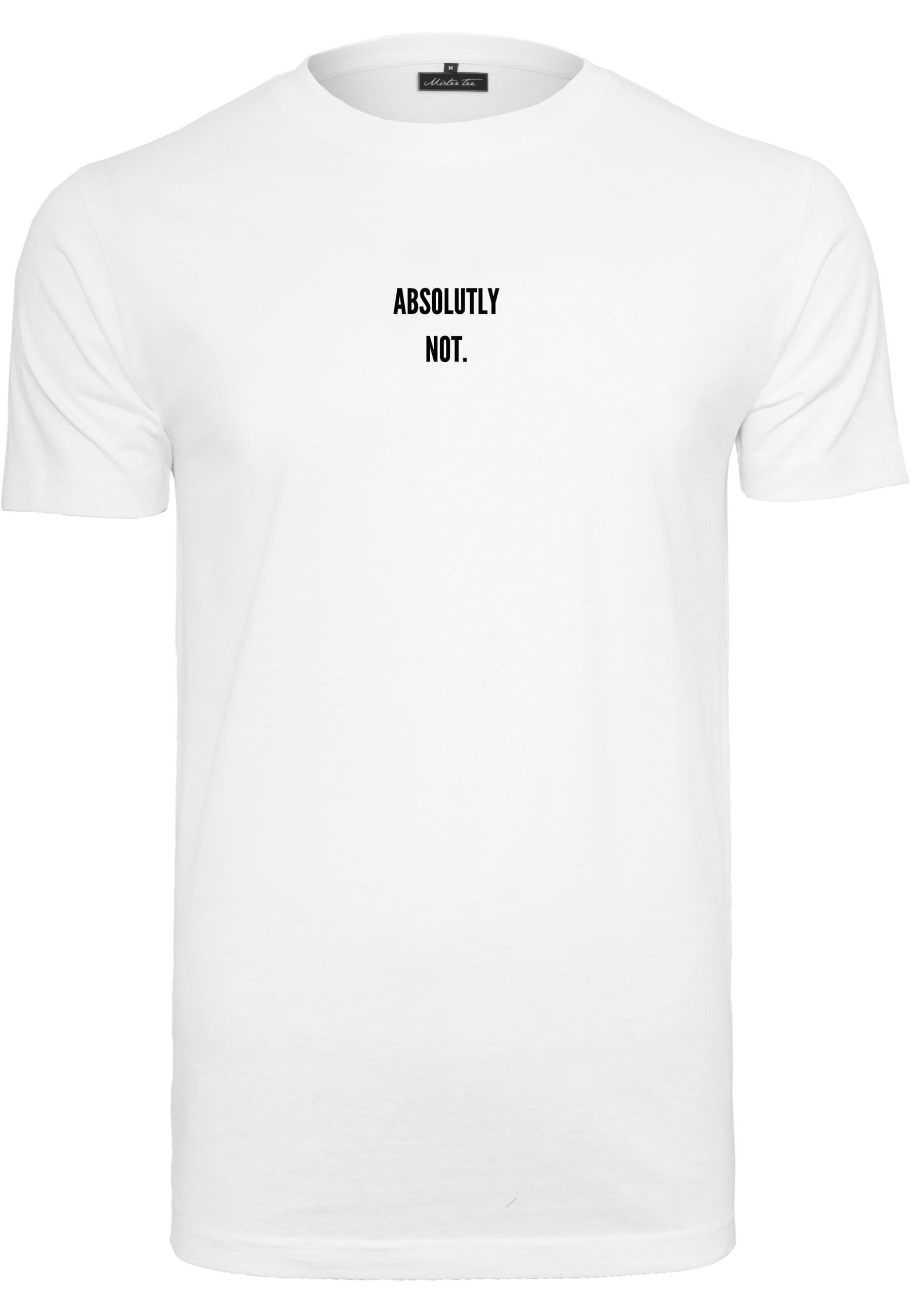MisterTee T-Shirt Herren Absolutely Not Tee (1-tlg) white