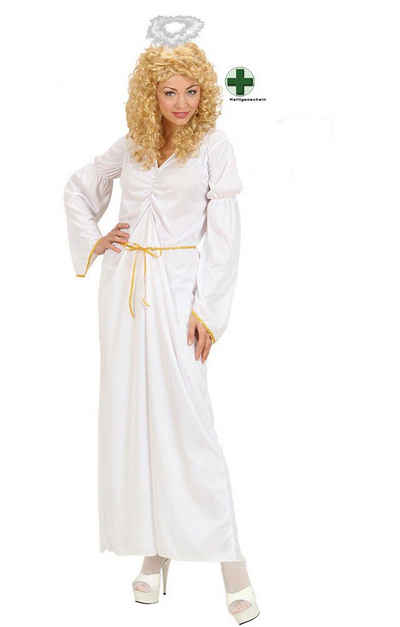 Karneval-Klamotten Engel-Kostüm Engelskostüm weiß Damenkostüm, Weihnachtskostüm Erwachsene