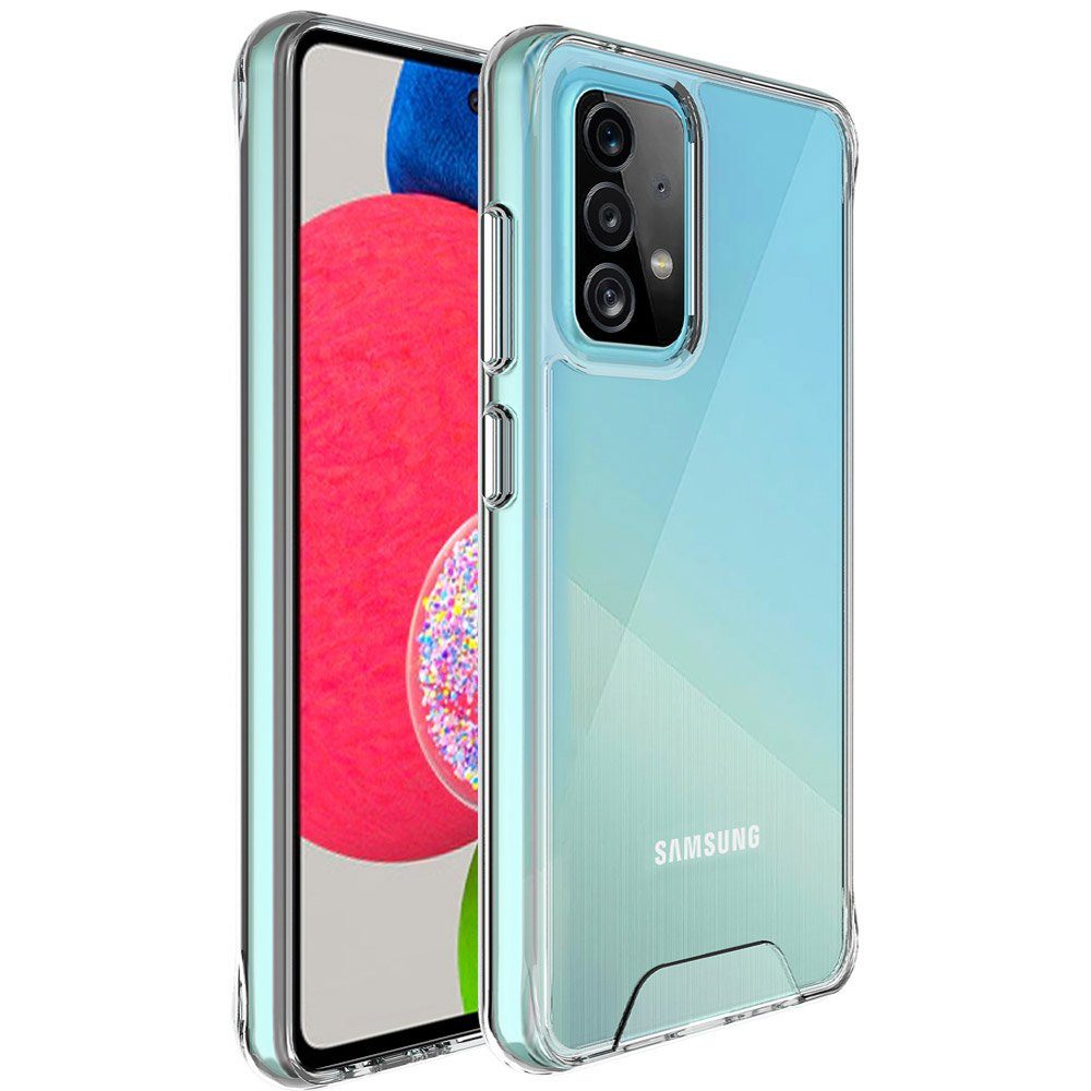 FITSU Handyhülle Hybrid Hülle für Samsung Galaxy A52s 5G - Transparent, Ultraklare Handyhülle transparentes Slim Case mit Eckenschutz