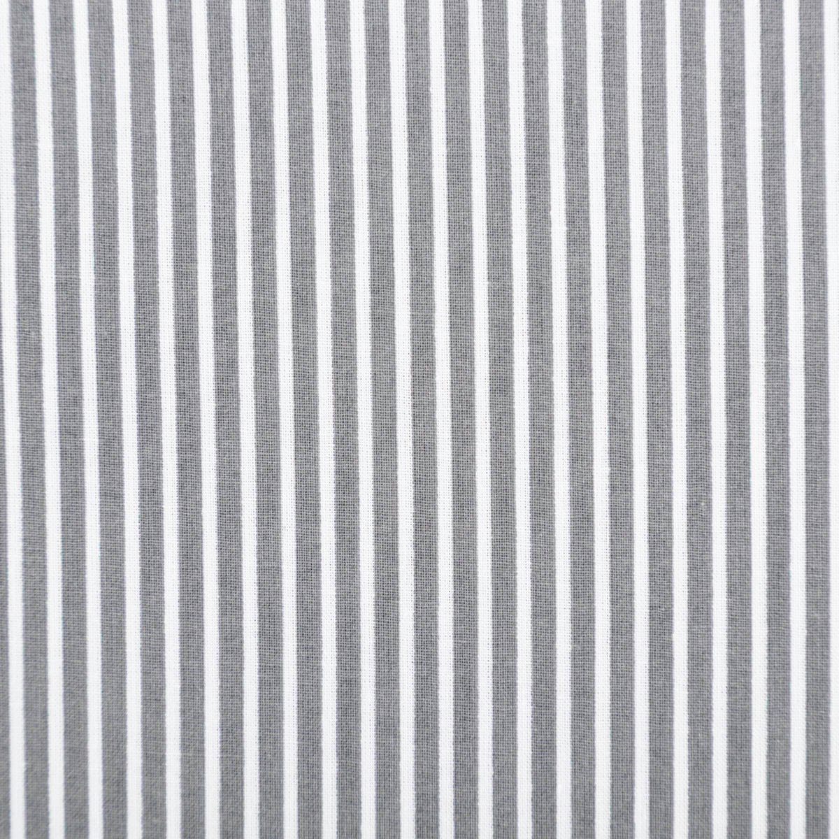 SCHÖNER LEBEN. Stoff Baumwollstoff Meterware Popeline Streifen grau weiß 150cm, allergikergeeignet,atmungsaktiv,pflegeleicht,Digitaldruck