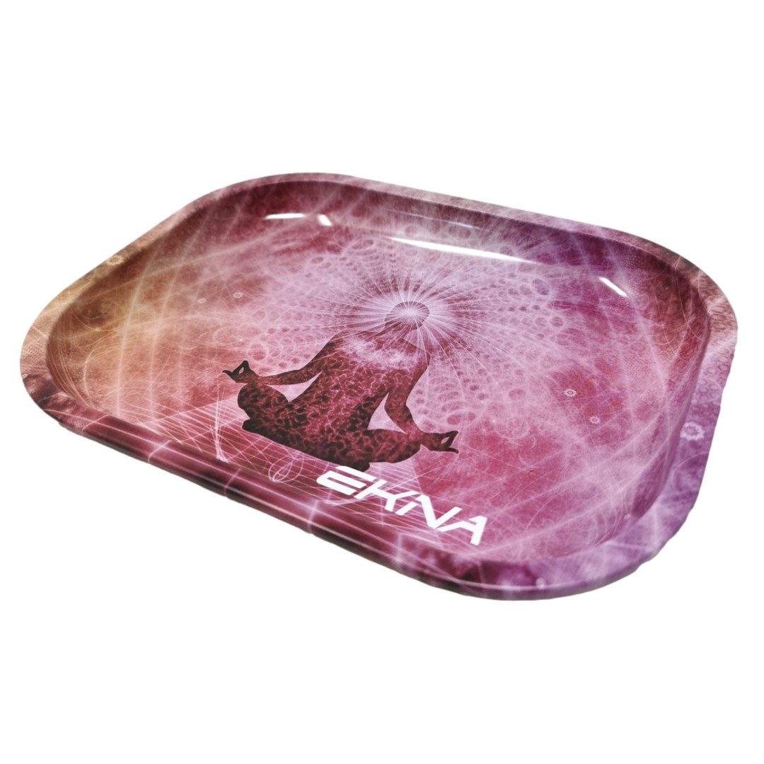 EKNA Tablett Rolling Tray - Drehunterlage - Bau Tablett - Bröselschale, Metall, (1-tlg), Randhöhe 1,6cm!