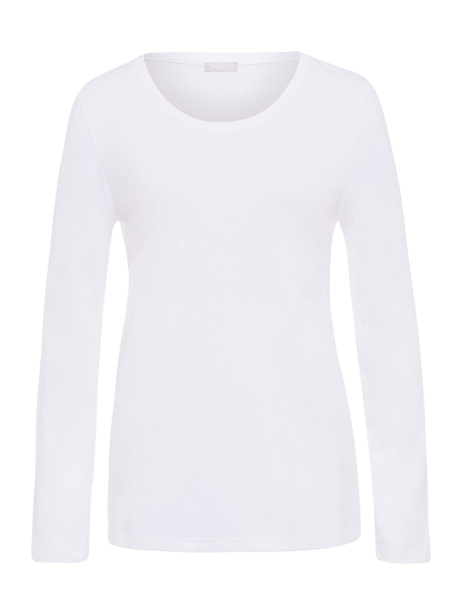 shirt Sleep Pyjamaoberteil Lounge Hanro unterhemd langarm & white