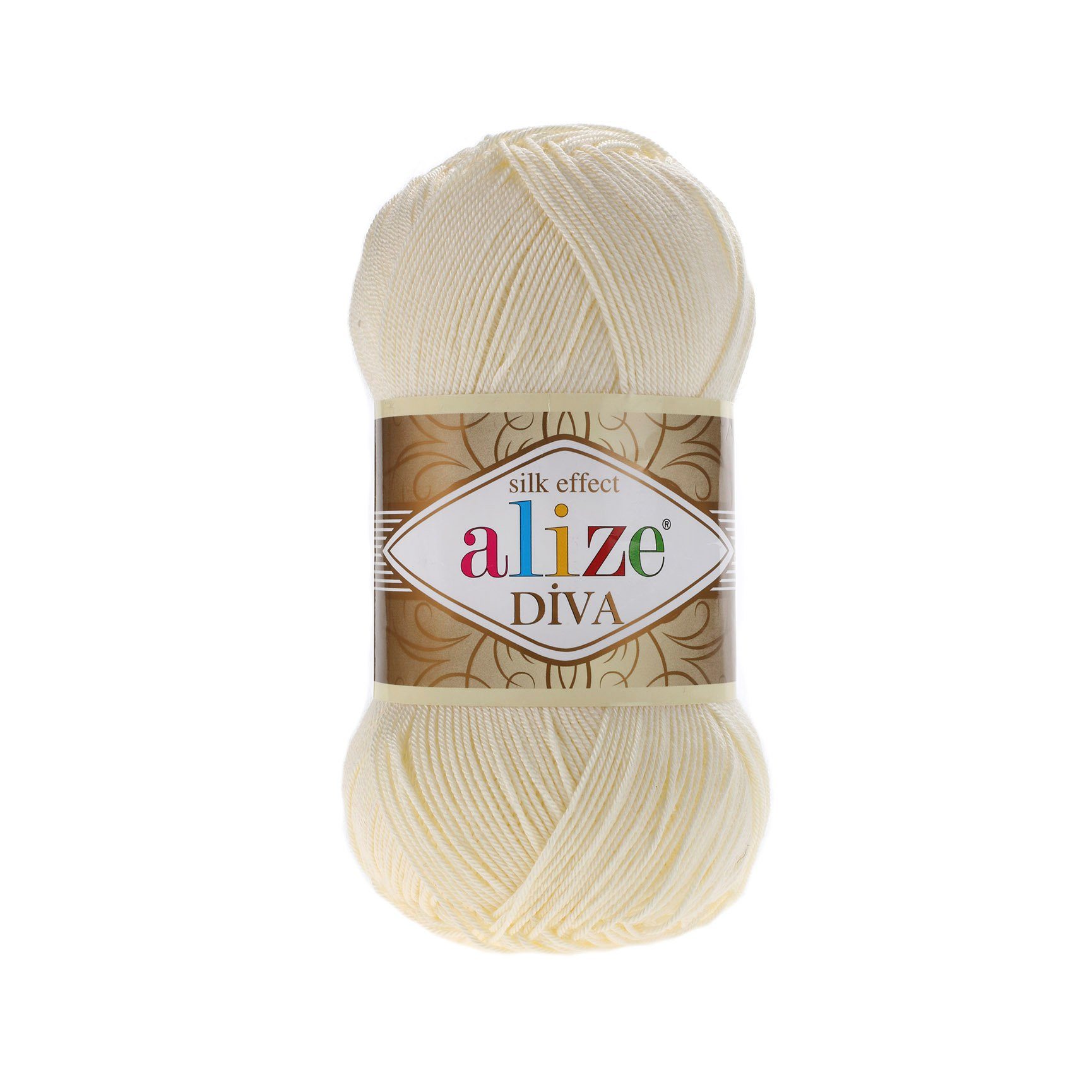 Alize 100g Strickgarn ALIZE DIVA Sommerwolle Häkelgarn Wolle Häkelwolle, 350 m, 01 creme