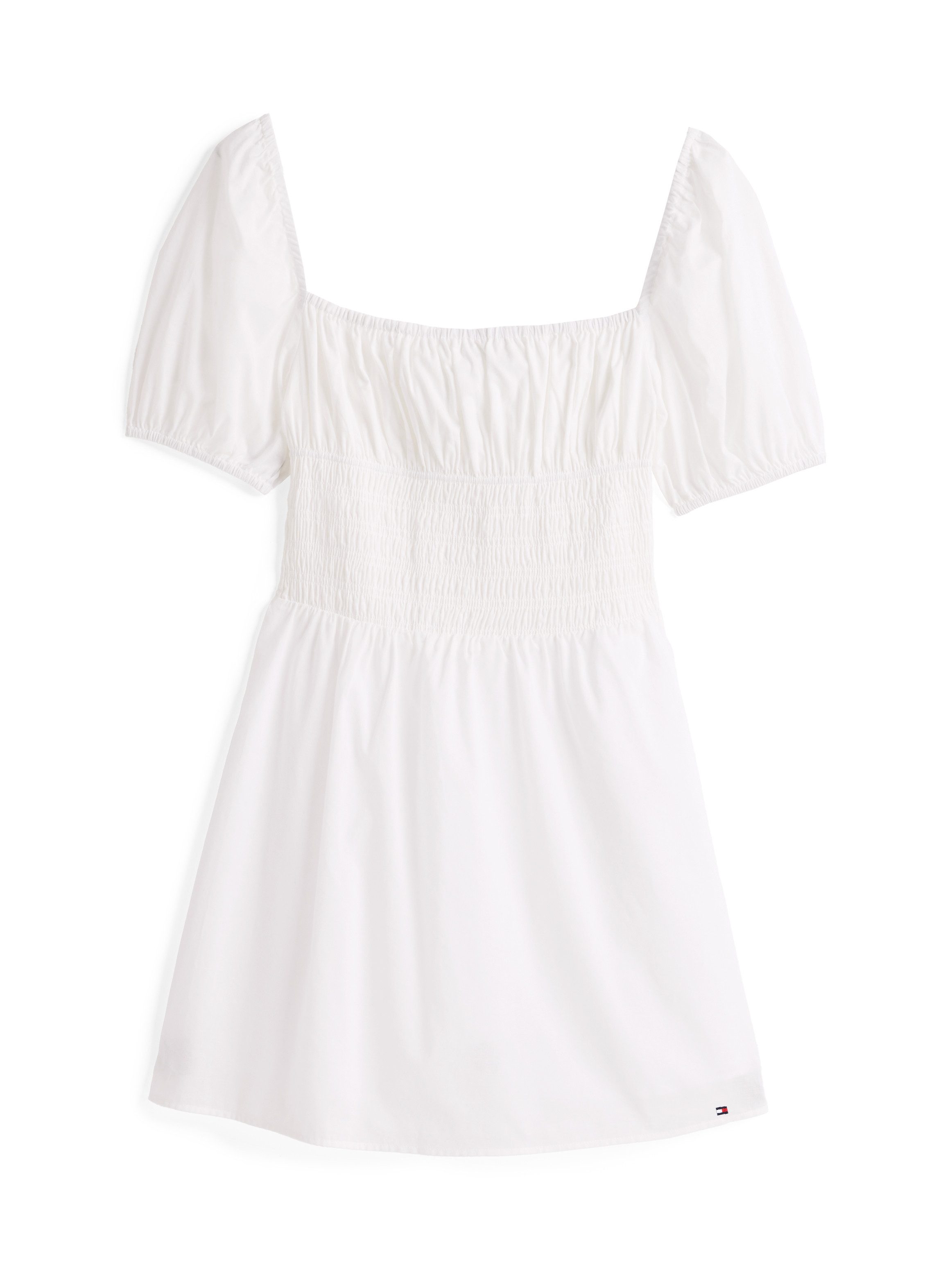 Tommy Jeans Babydollkleid TJW COTTON VOILE MINI DRESS EXT in Mini-Länge, mit Raffungen