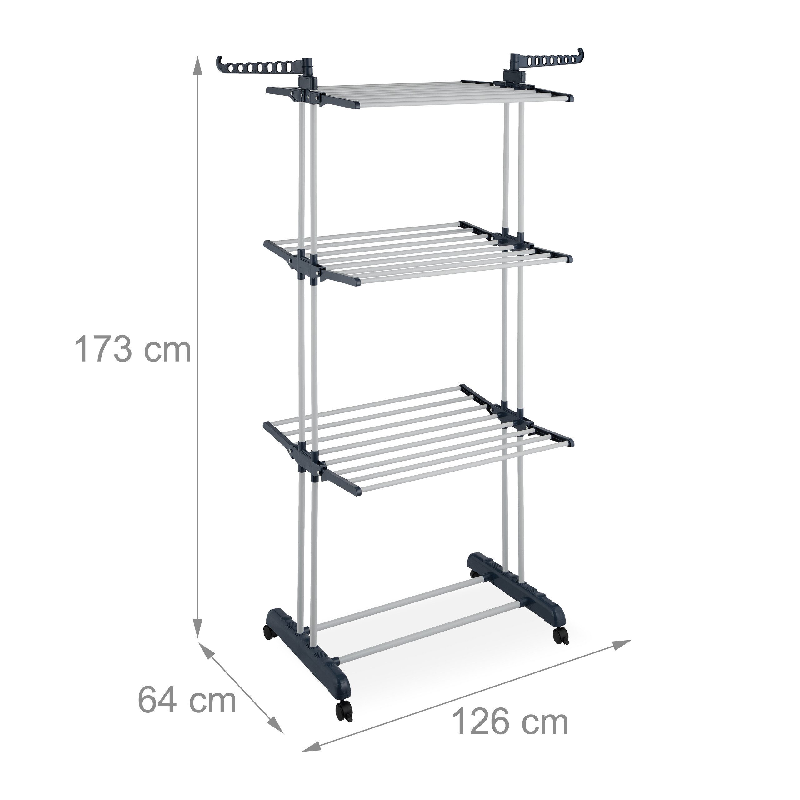 relaxdays Turm-Wäscheständer rollbar
