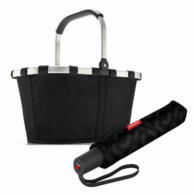 REISENTHEL® Einkaufskorb carrybag Set Black, mit umbrella pocket duomatic
