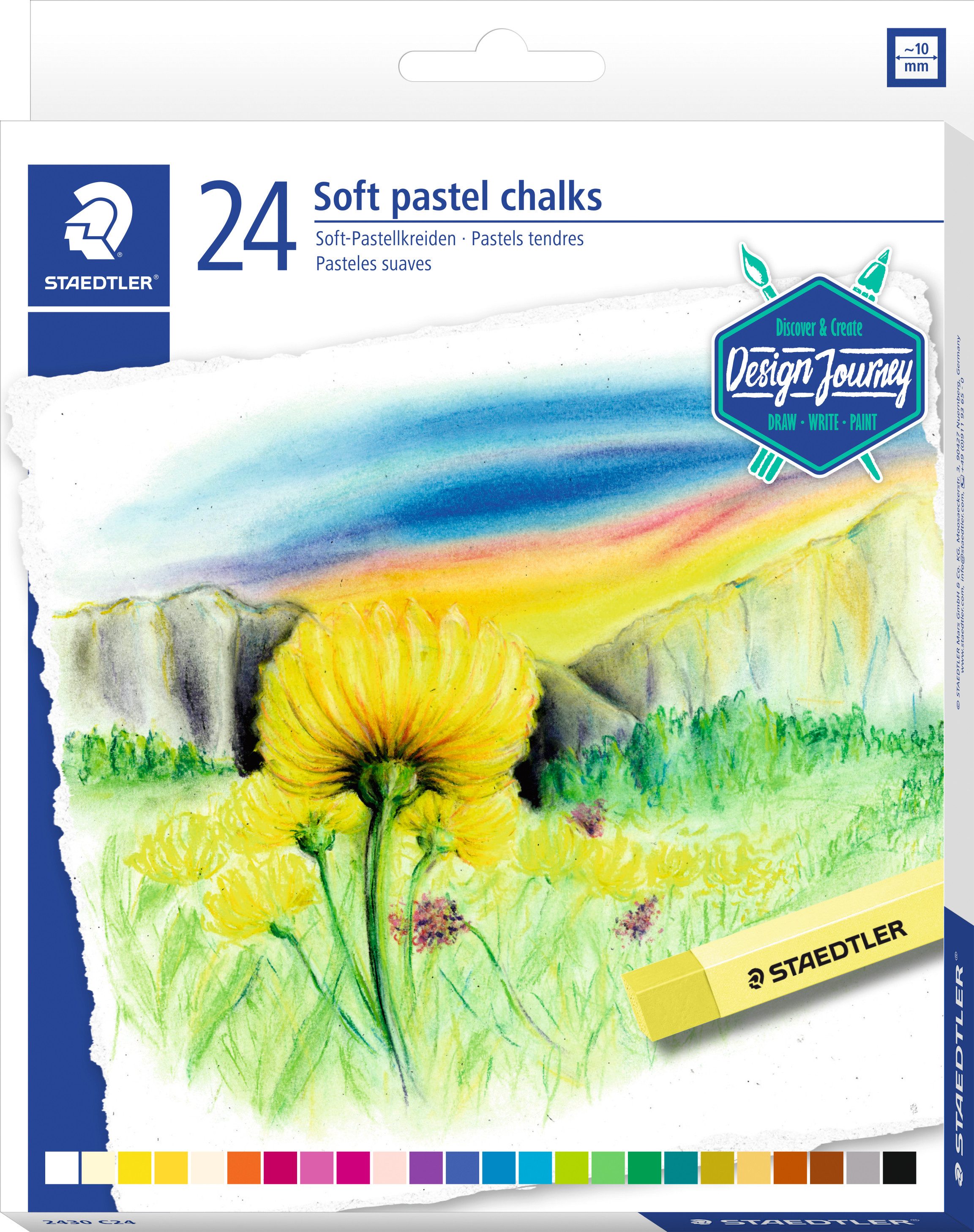 STAEDTLER Malkreide Soft-Pastellkreiden, (24-tlg), 24 Stück