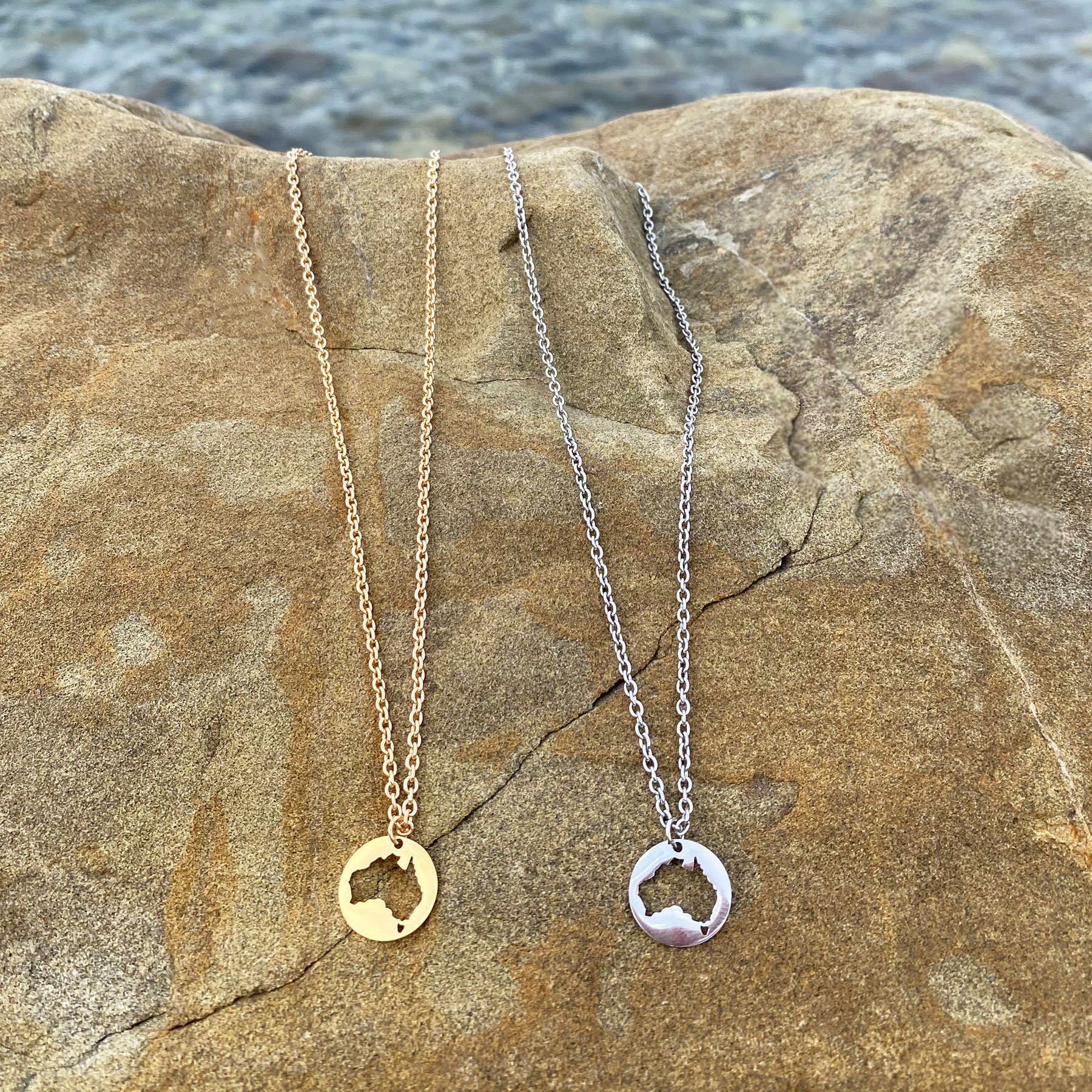 DAHEIM Kette mit Anhänger Halskette Australien (vergoldet), - filigrane Ket günstig online kaufen