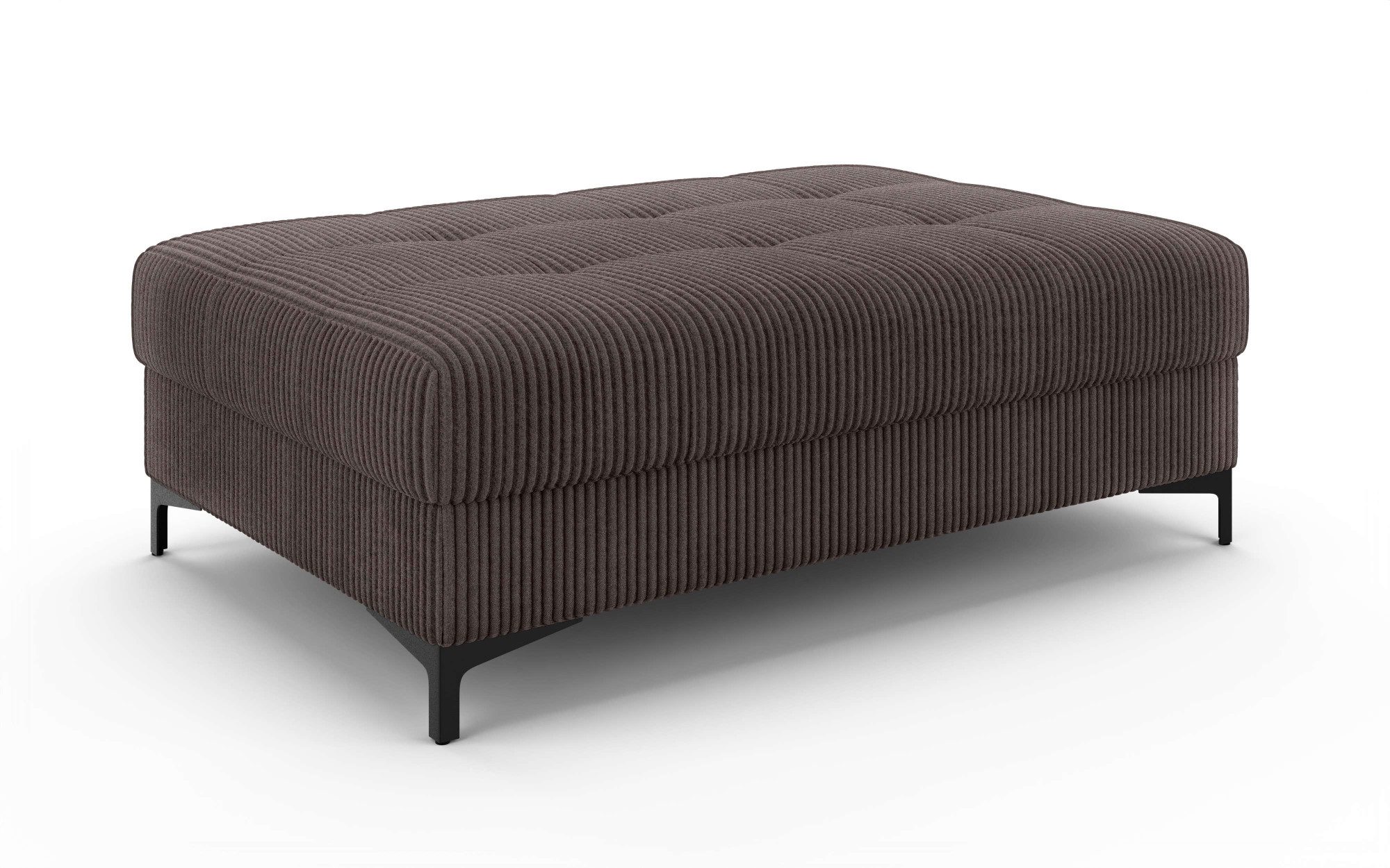 OTTO home Polsterhocker LEEVKE Sitzhocker passend zum Sofa, Breite 115 cm, mit hochelastischer Schaum und Wellenunterfederung