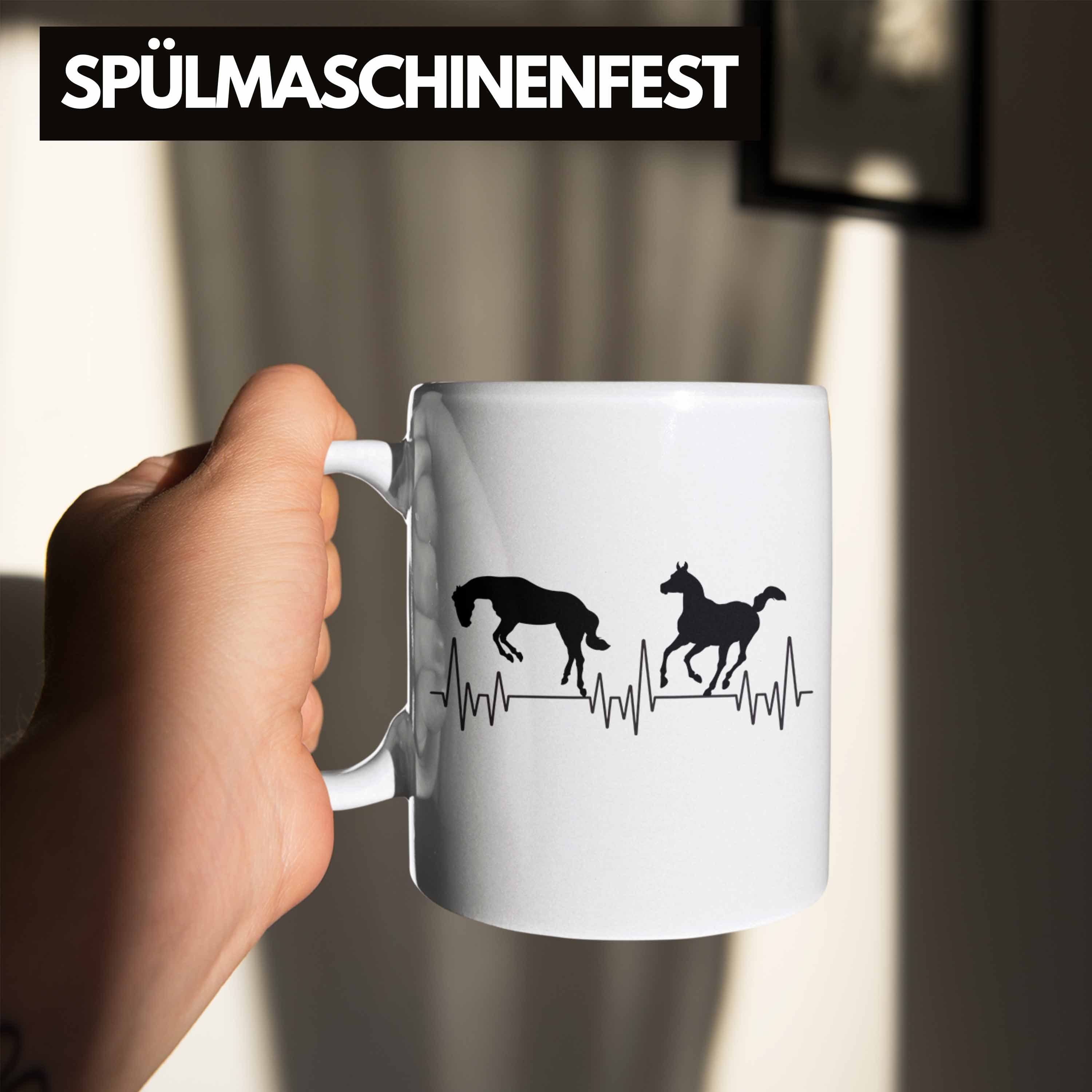 - Herzschlag Reiterin Geschenk Hobb für Trendation Tasse Reiten Trendation Tasse Weiss Pferde