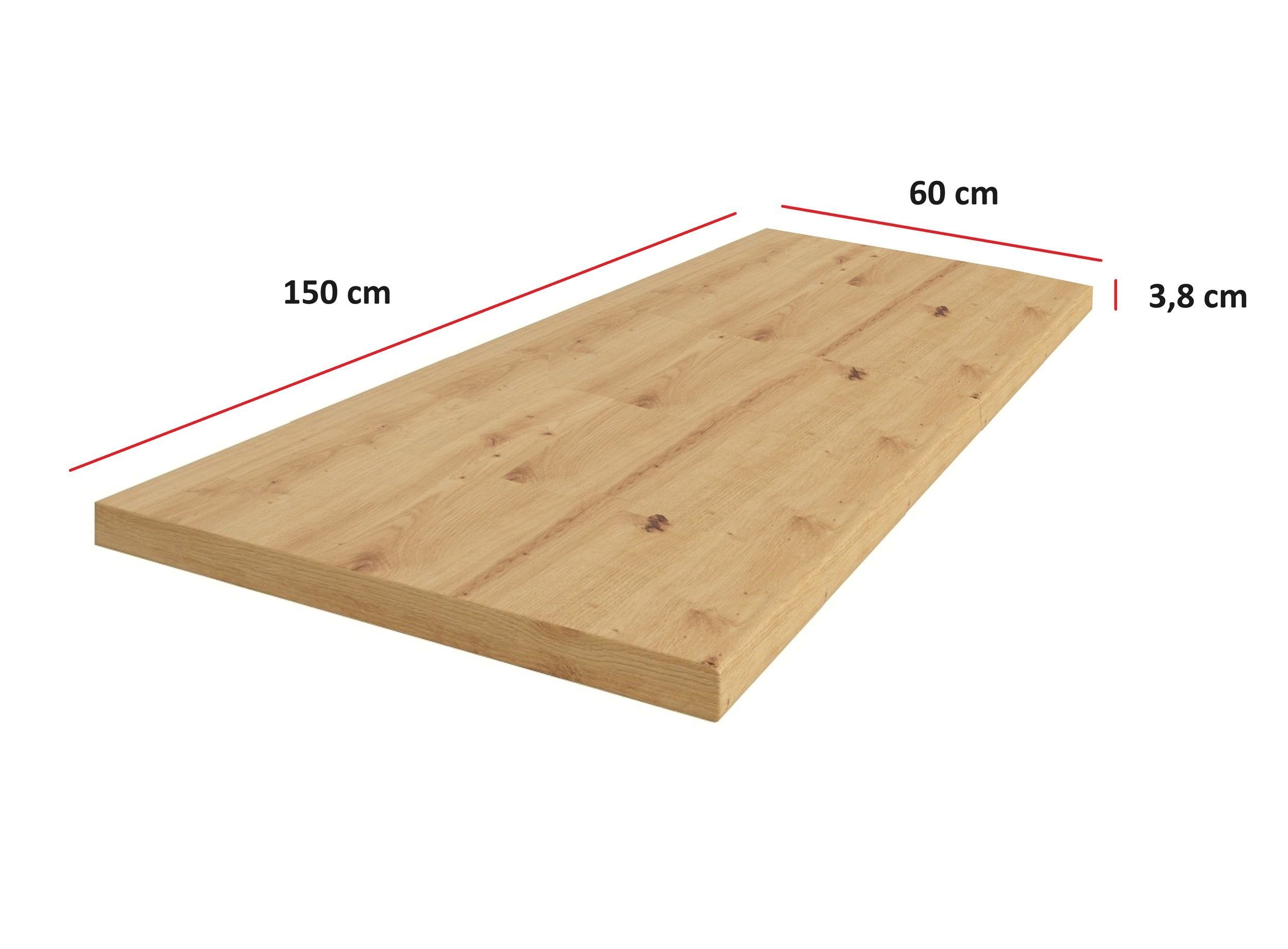 cm cm 1 Arbeitsplatte 150 Breite Küchen-Preisbombe Eiche ca. / Küche Artisan Dekor Küchenzeile cm / STILO EKO Einbauküche 60 (1, St), Höhe 3,8 Tiefe ca.