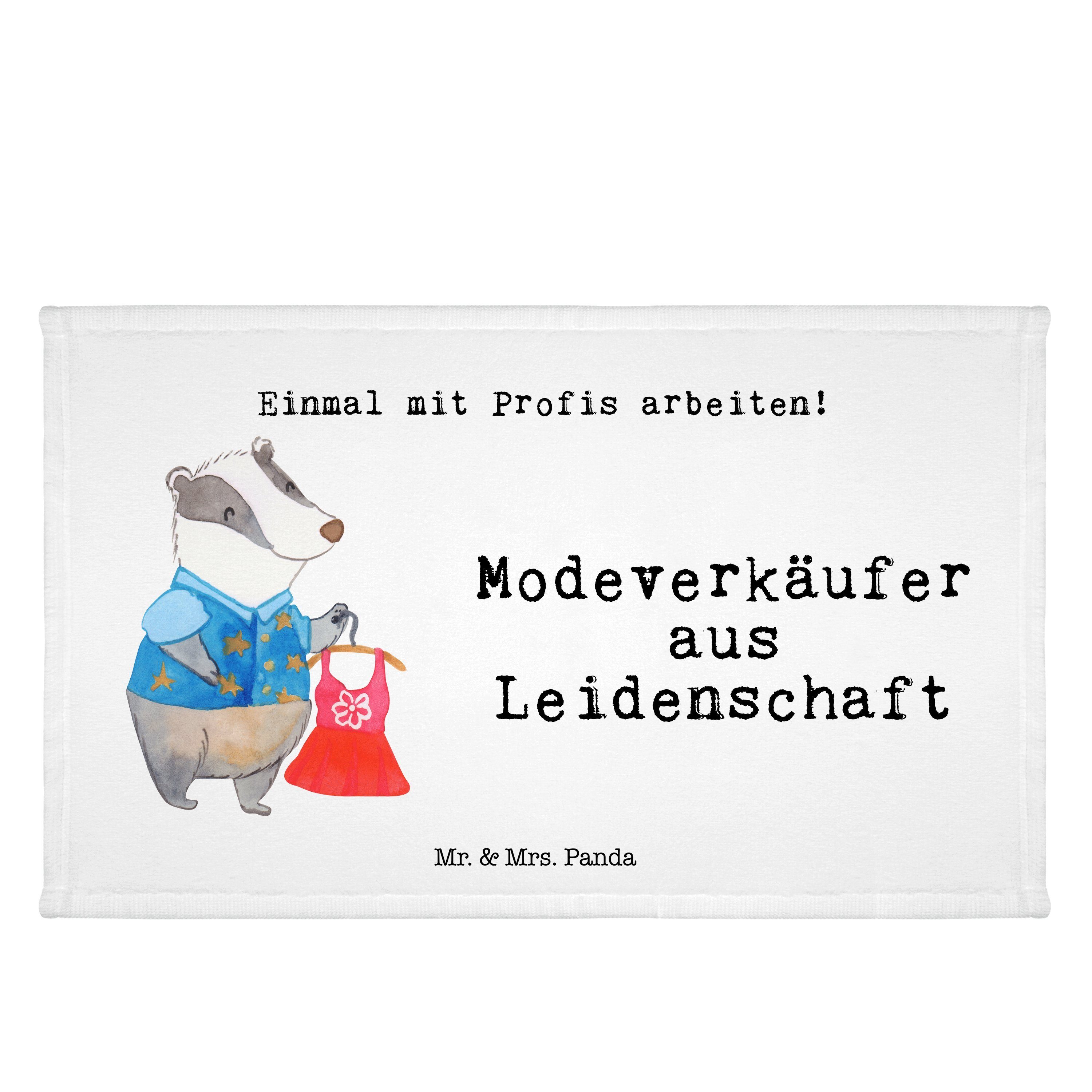 Mr. & Mrs. Panda Handtuch Modeverkäufer aus Leidenschaft - Weiß - Geschenk, Fashion Store, Gäst, (1-St)