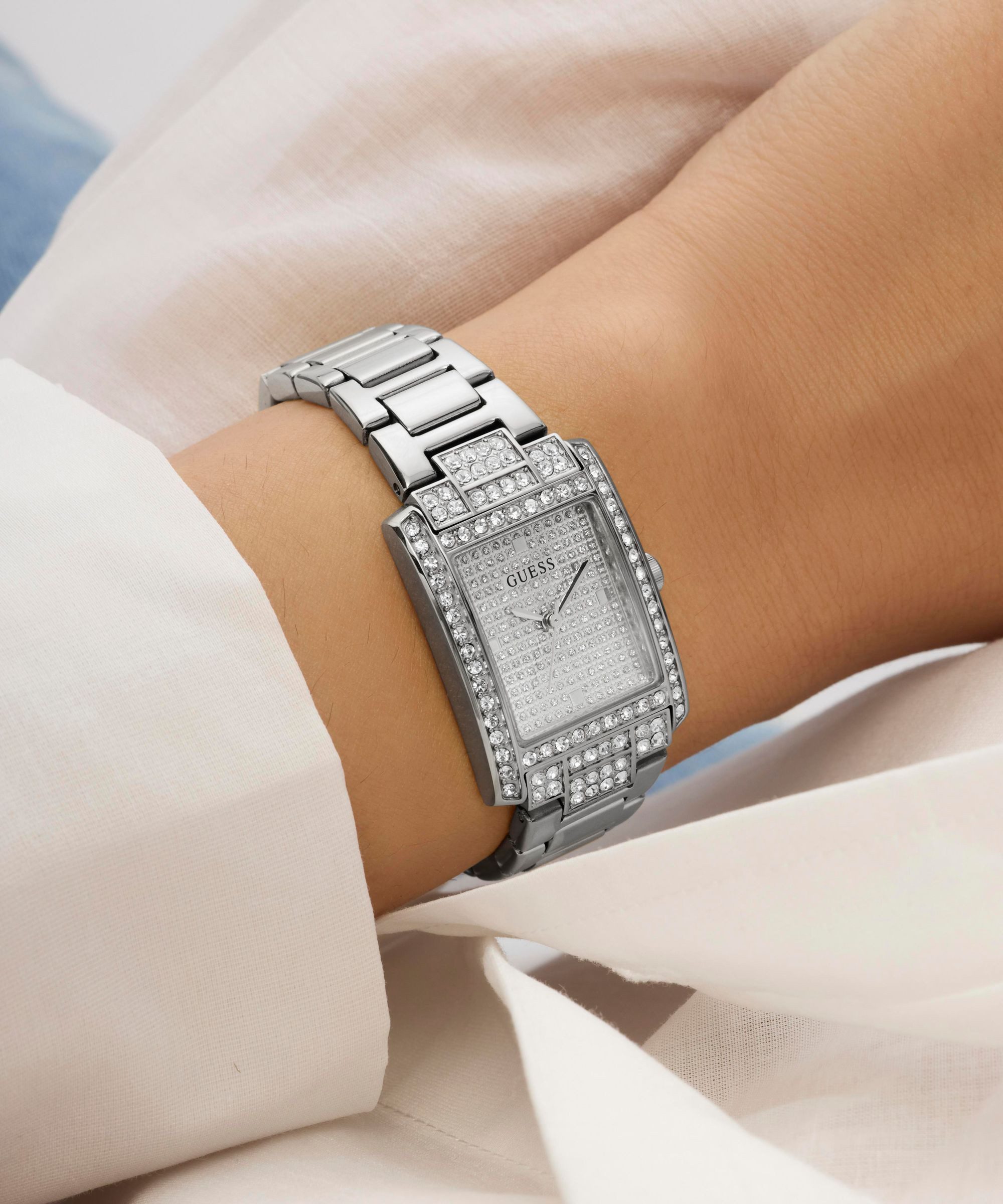 Guess Quarzuhr BONNET GW0995L1, Armbanduhr, Damenuhr, Edelstahlarmband, analog
