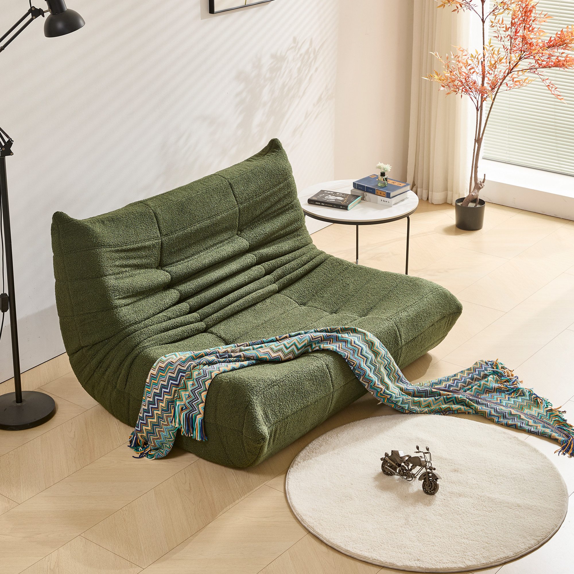 HAUSS SPOLE Sitzsack 2-Sitzer Lazy-Sofa aus Teddy-Samt, modernes Design, Wo günstig online kaufen