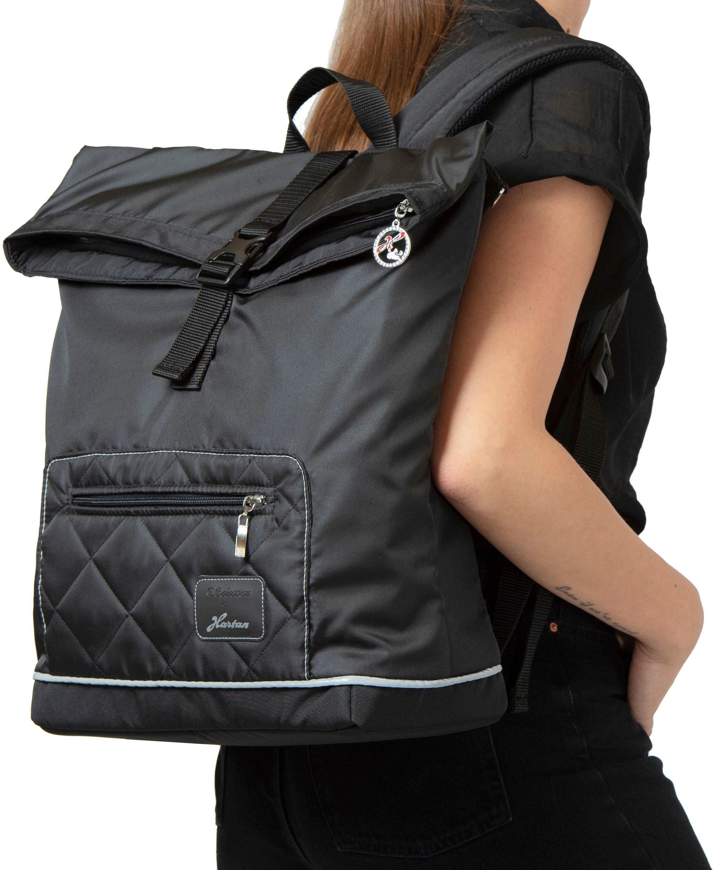 Germany Made black Wickelrucksack Casual Collection, bag Space Hartan - pinstripe in Thermofach; mit