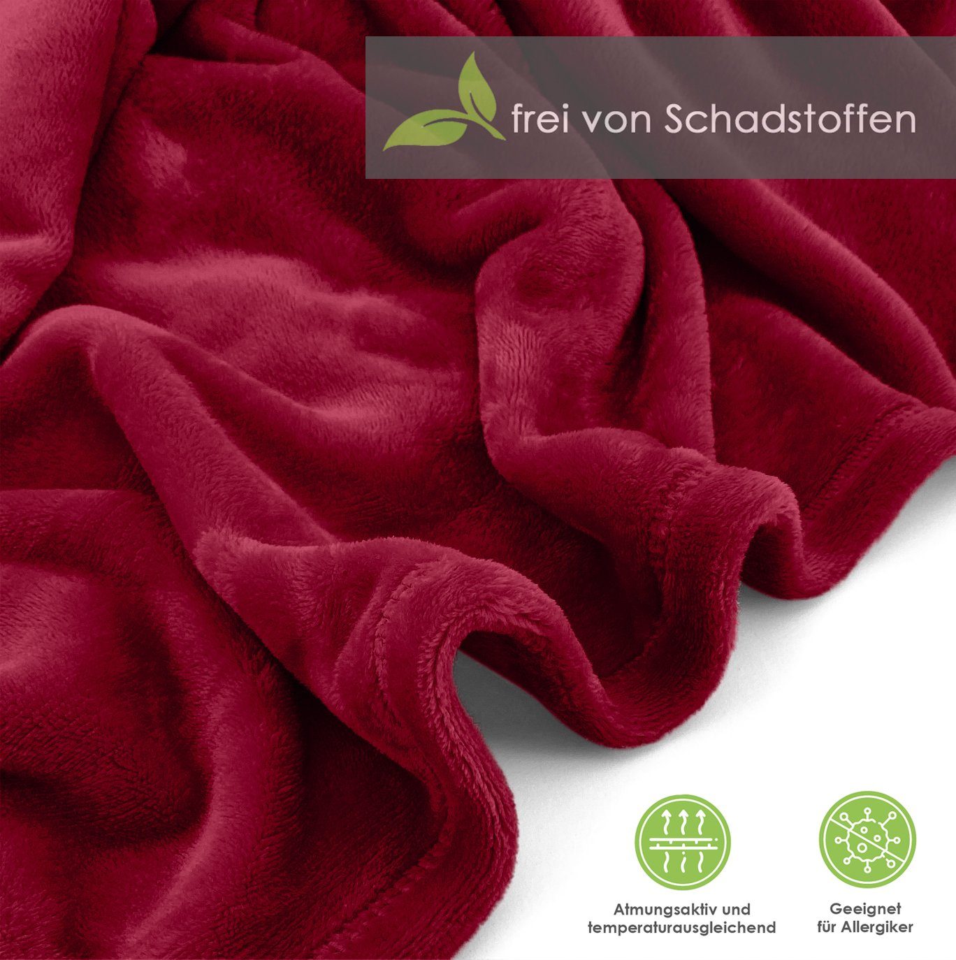 Wohndecke Premium Super Soft Flanell Kuscheldecke Sofadecke, heimtexland, super weich und flauschig, Allergiker geeignet, atmungsaktiv – Bild 3 von 5