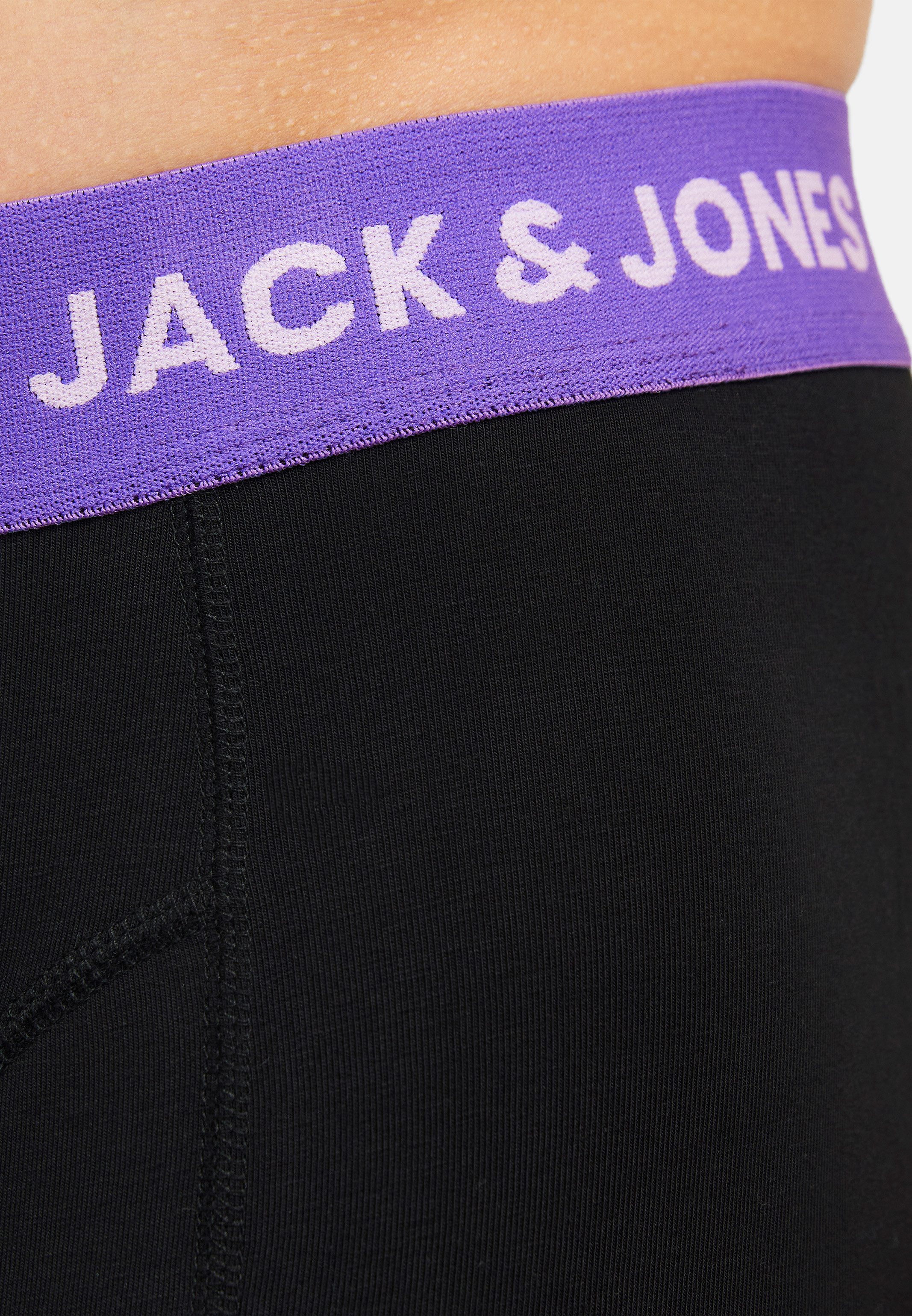 Jack & Jones Retro Boxer 3er Pack Rob Solid (Spar-Set, 3-St) Retro Short / Pant - Baumwolle - ohne Eingriff - Atmungsaktiv
