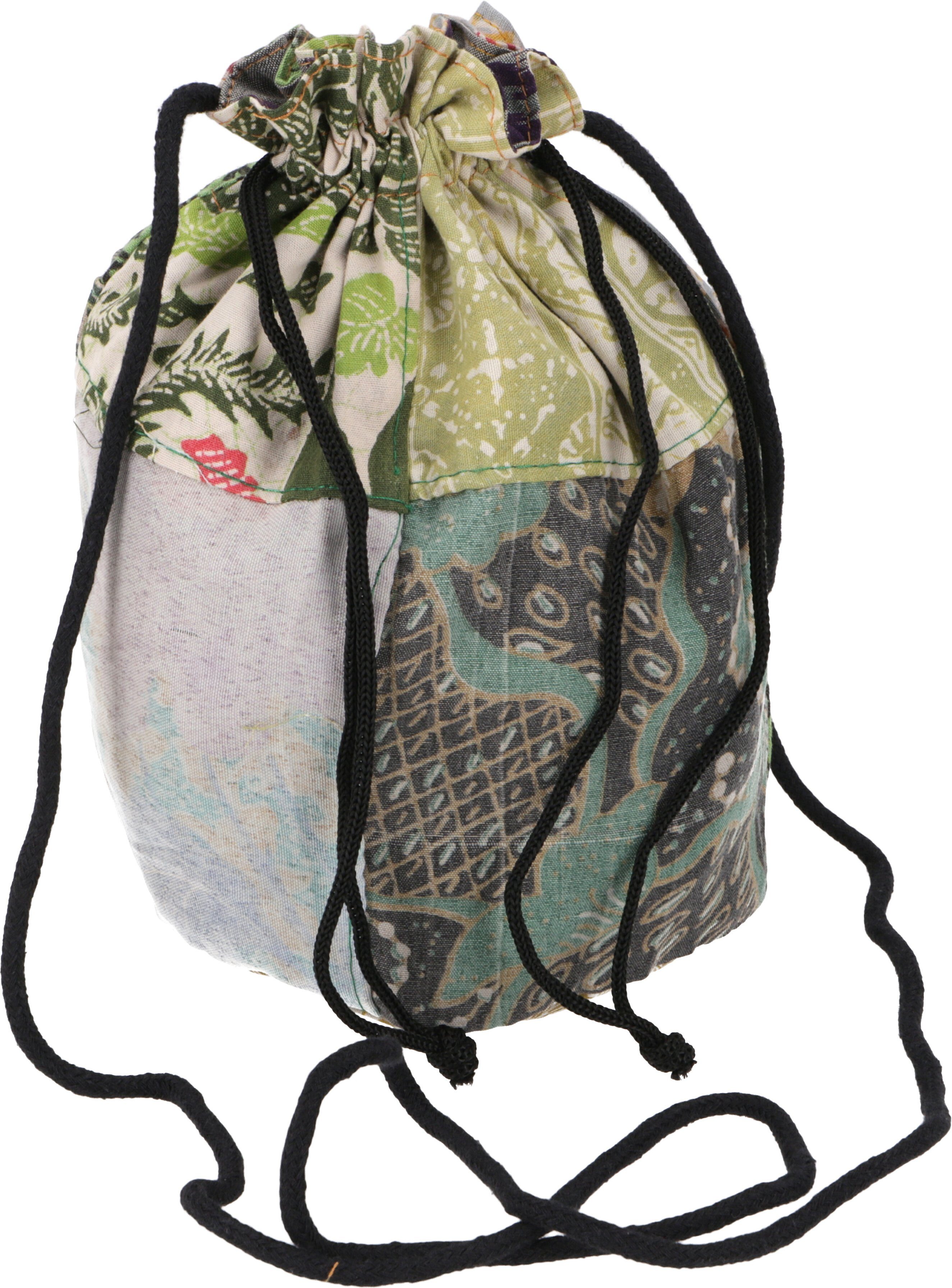 Guru-Shop Schultertasche Patchworkbeutel, Batik Patchwork Säckchen Ethno..