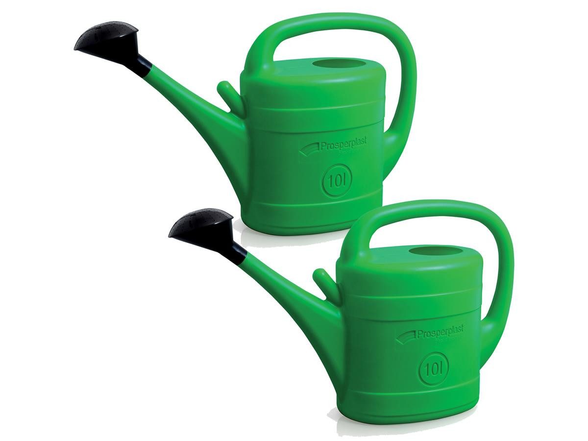 Prosperplast Gießkanne 10 Liter (2-tlg., 2 Stück), Gartengießkanne mit Abnehmbarer Brause