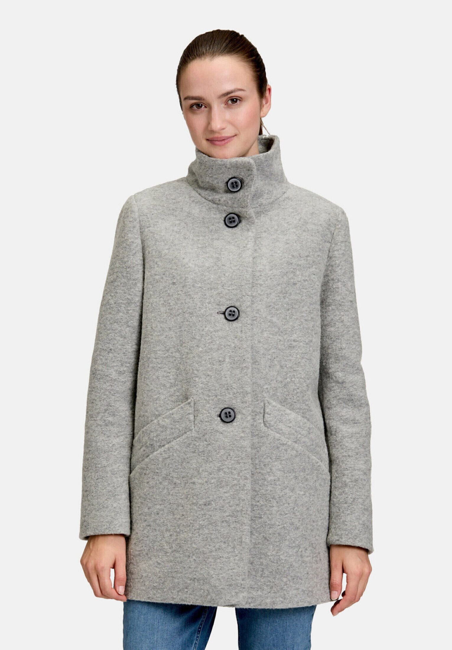 Amber & June Kurzjacke Damen mit Stehkragen – Bild 2 von 5