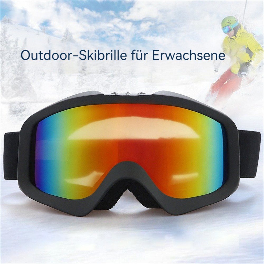Dekorative Skibrille Schutzbrille Für Erwachsene, UV (1-St), UV-Schutz, Snowboardbrille, mit Anti-Beschlag-Beschichtung Schutz, Skibrille praktischer