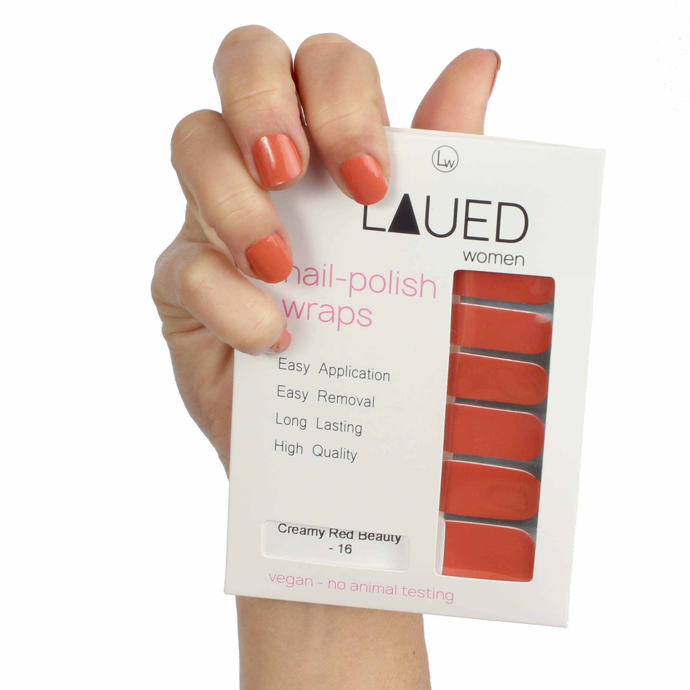 LAUED Nagellack solid statement, aus zertifizierter Produktion (SGS / SEDEX) und Material (FSC) Creamy Red Beauty