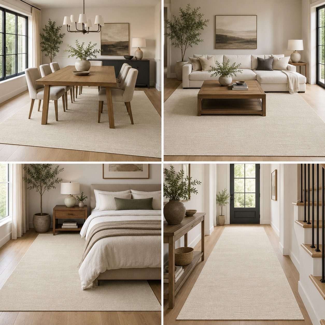 Carpetilla Teppich Kurzflor Teppich Modern– Wohnzimmerteppich pflegeleicht – viele Größen, Teppich Wohnzimmer 3D effekt Boho Einfarbig hoch-tief Streifen