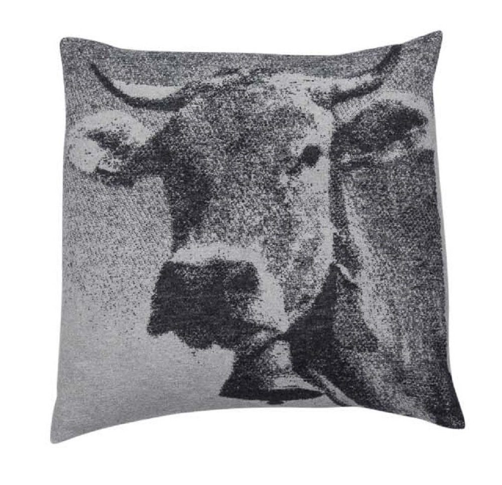 DAVID FUSSENEGGER Kissenhülle Silvretta 'Kuh fotorealistisch' 50 x 50 cm Fi günstig online kaufen