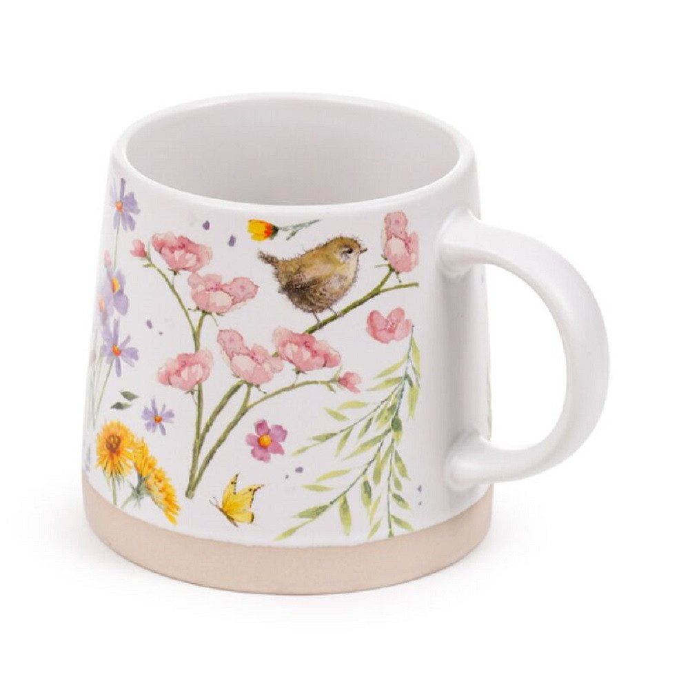 Puckator Becher Konischer Kaffeebecher, 1-tlg., Steingut-Keramik, ca. 13 x 9,5 x 9 cm, für 420 ml
