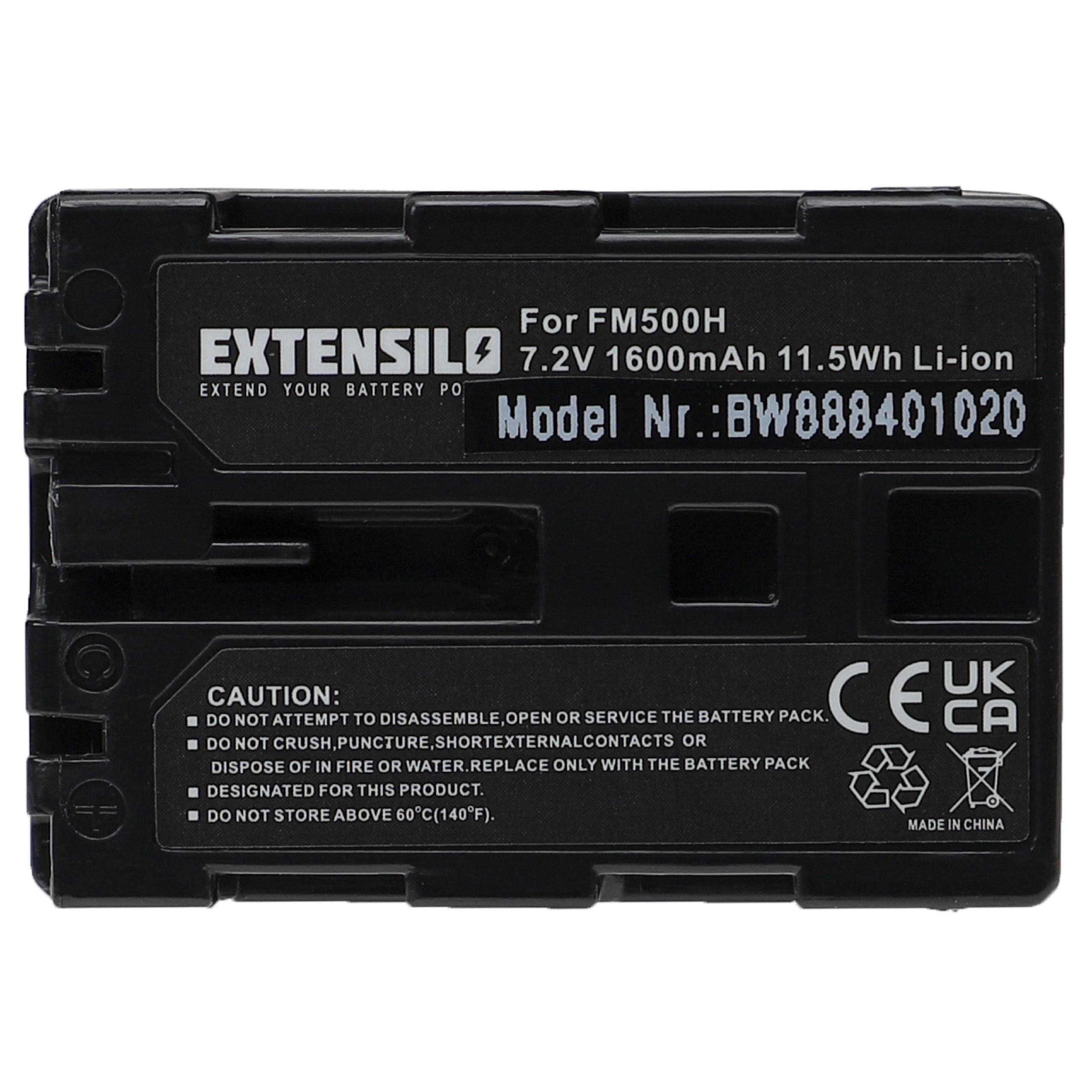 Extensilo kompatibel mit Sony Alpha SLT-A99V, SLT-A99, SLT-A77VQ Kamera-Akku Li-Ion 1600 mAh (7,2 V)