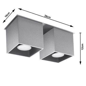 etc-shop LED Deckenspot, Leuchtmittel nicht inklusive, Deckenstrahler modern Designer Küchenlampen Strahler 2 flammig