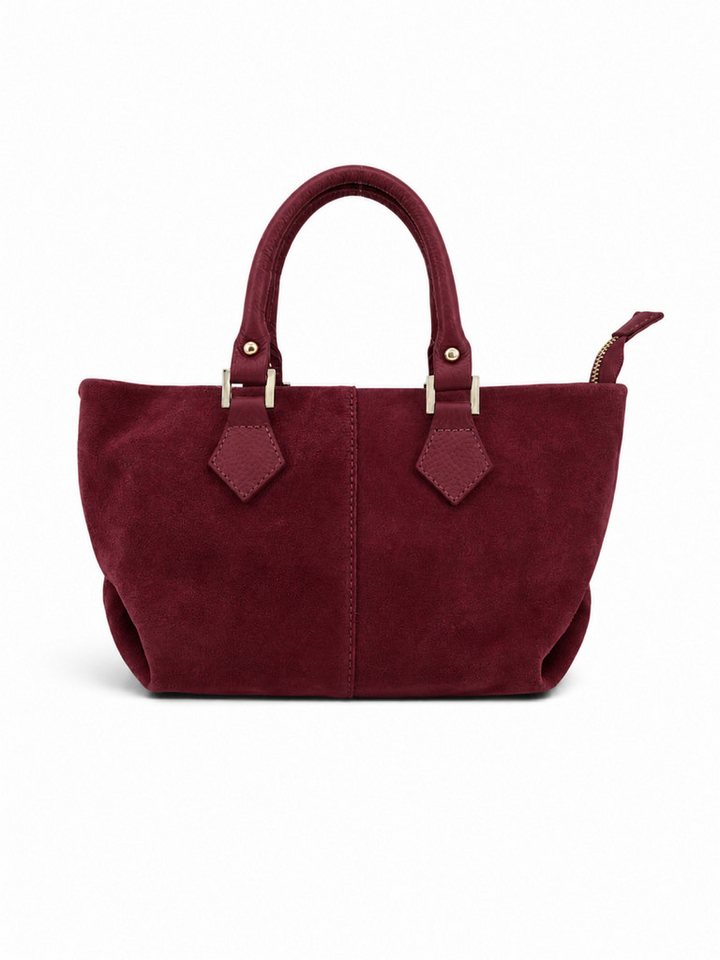 BRISE TASCHE Umhängetasche Elegante Wildledertasche mit Kettenriemen, Echtes Wildleder, Kettenriemen, Reißverschlussfach innen