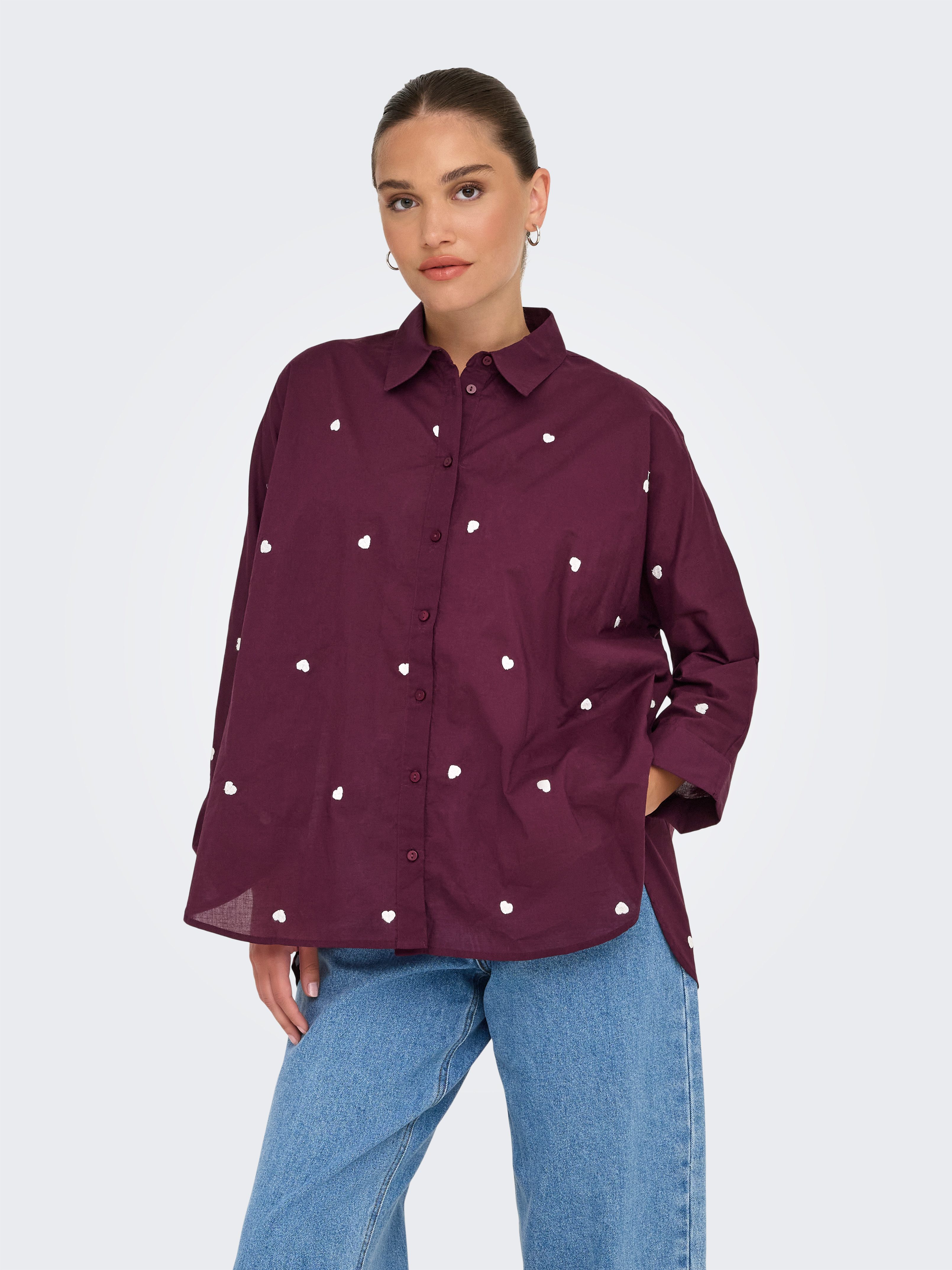 Hemdbluse ONLNEW LINA GRACE LS EMB SHIRT NOOS WVN