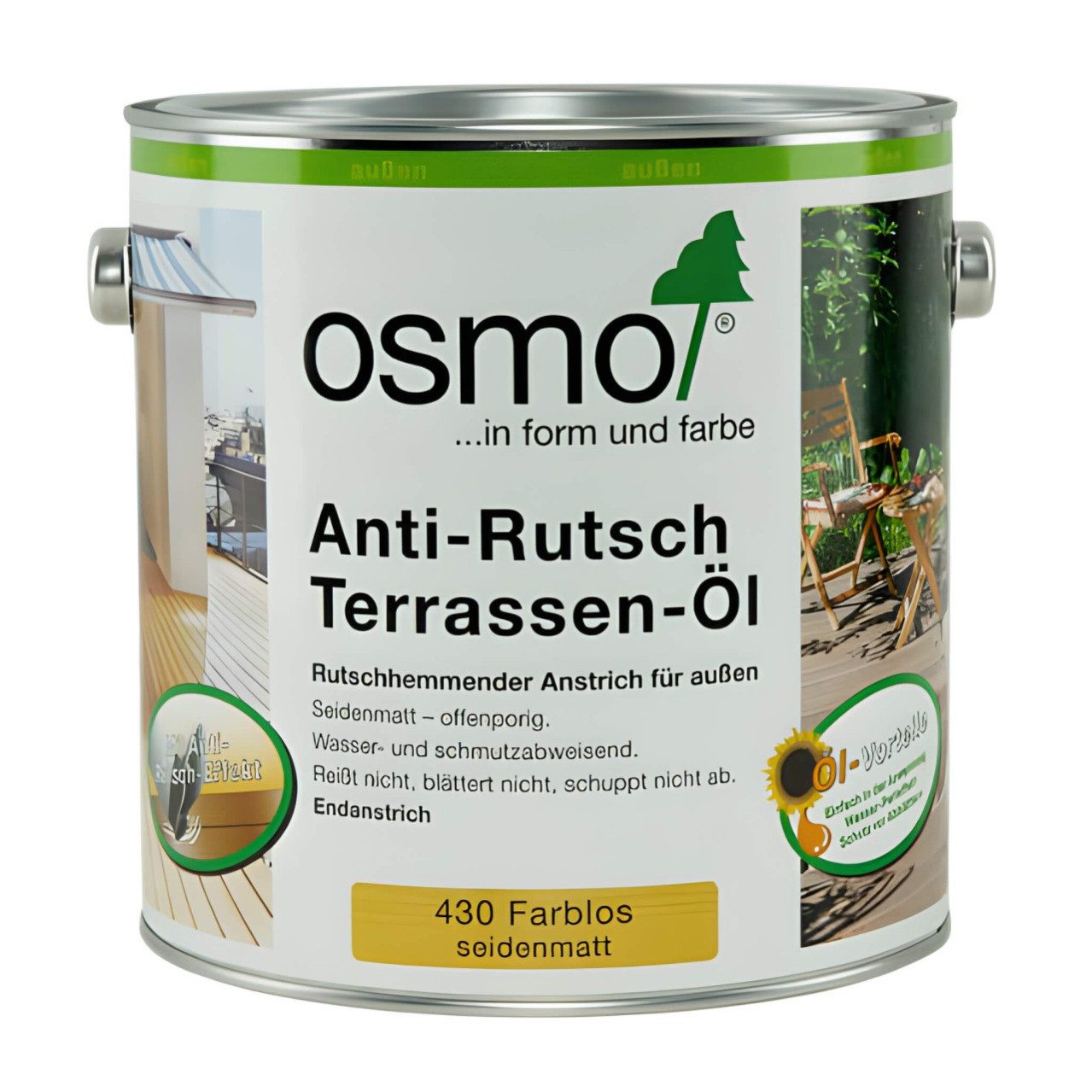 Osmo Hartholzöl Osmo Anti-Rutsch Terrassen-Öl 2,5 L farblos