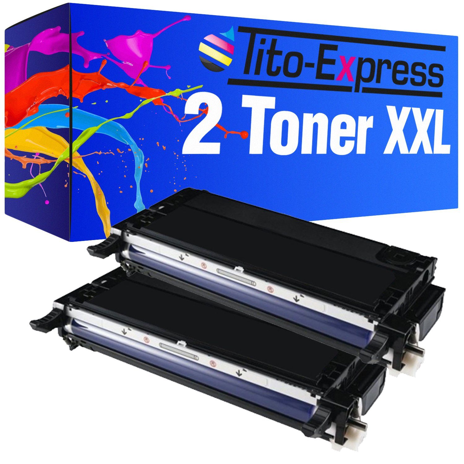 Tito-Express Tonerpatrone 2er Set ersetzt Dell3130 Dell 3130cn 3130 Black, Dell für Dell-3130