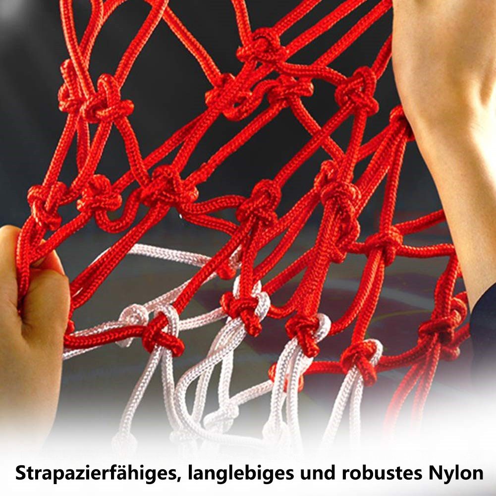 FOUORTUNATE-BEE Basketballnetz 2 Stück Basketball Ersatz Netz Dauerhaft (Für Standard Größe BasketballKorb, Netz für Basketballkorb Outdoor, 2-St)