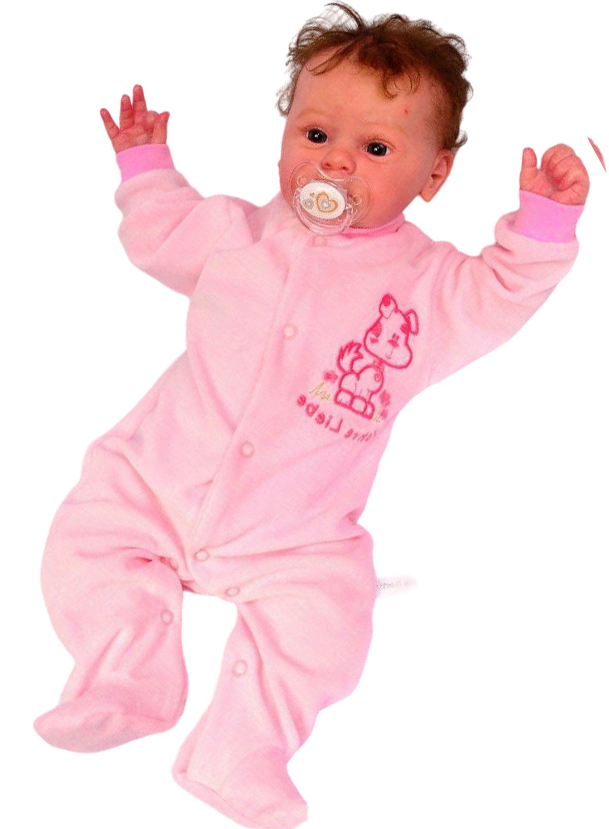 Strampler Strampler Baby Overall Schlafanzug in Rosa mit Hund