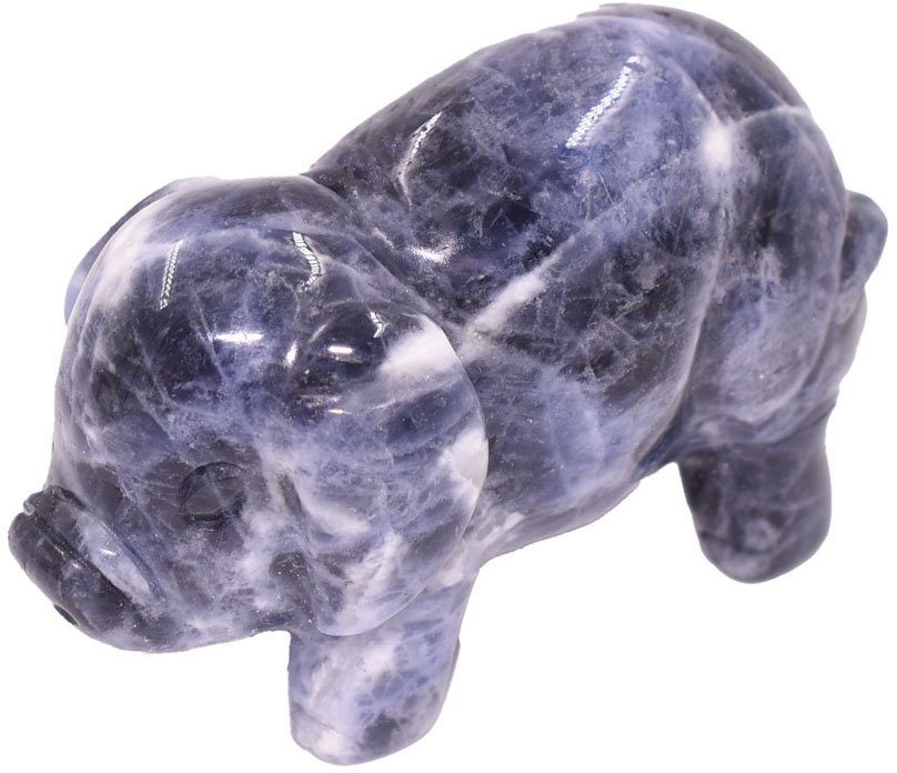 Firetti Tierfigur Schmuck Geschenk Edelstein (1 Farbstein Anlass Dekofigur St), Perfekt Schwein Geburtstag, jedem zu Weihnachten! - Sodalith