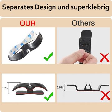 Lubgitsr Kabelbinder 6 Stück Kabel Organizer für Geräte, Kabelhalter Selbstklebend (6-St)