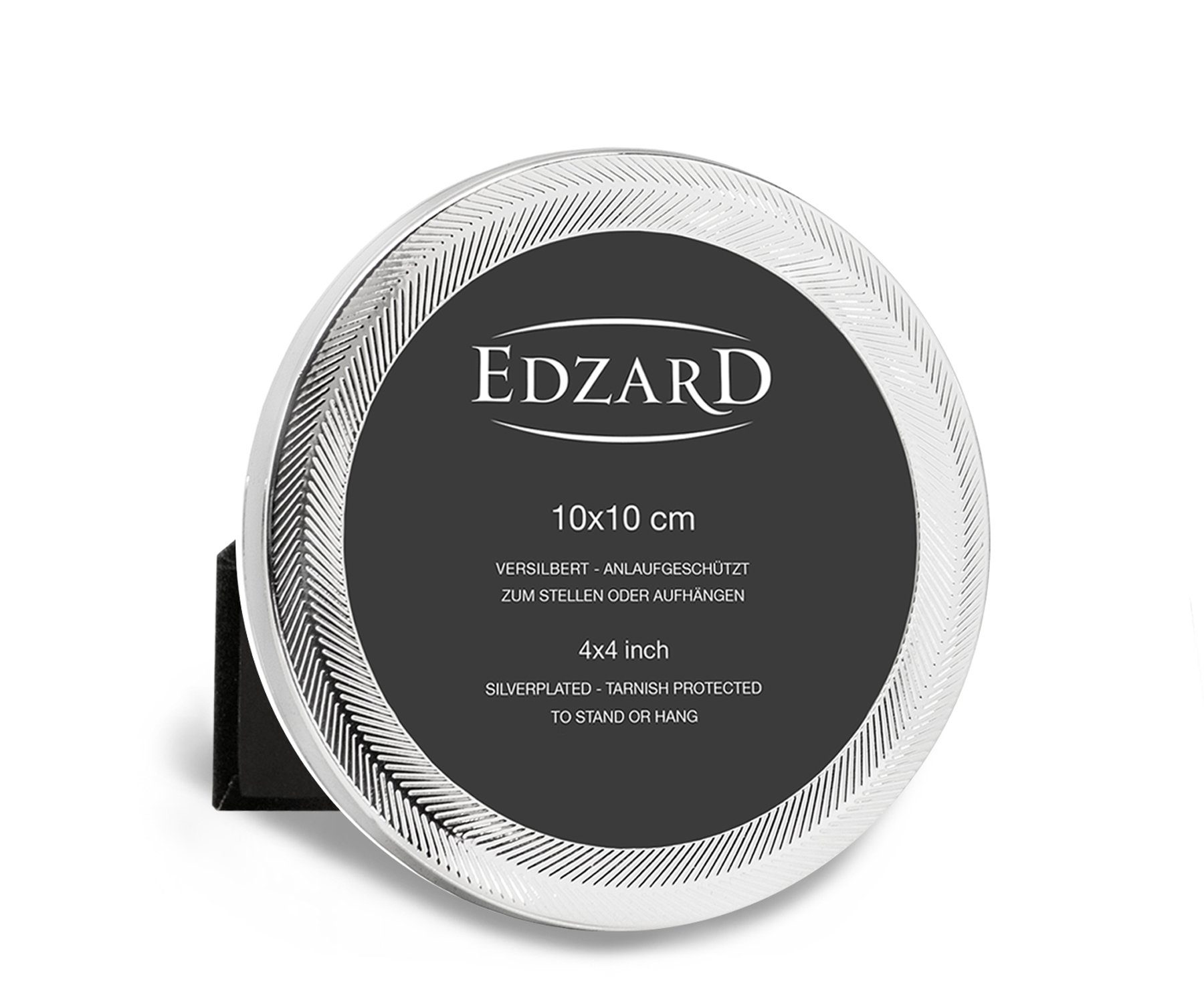 EDZARD Bilderrahmen Pepe, versilbert und anlaufgeschützt, für 10x10 cm Foto