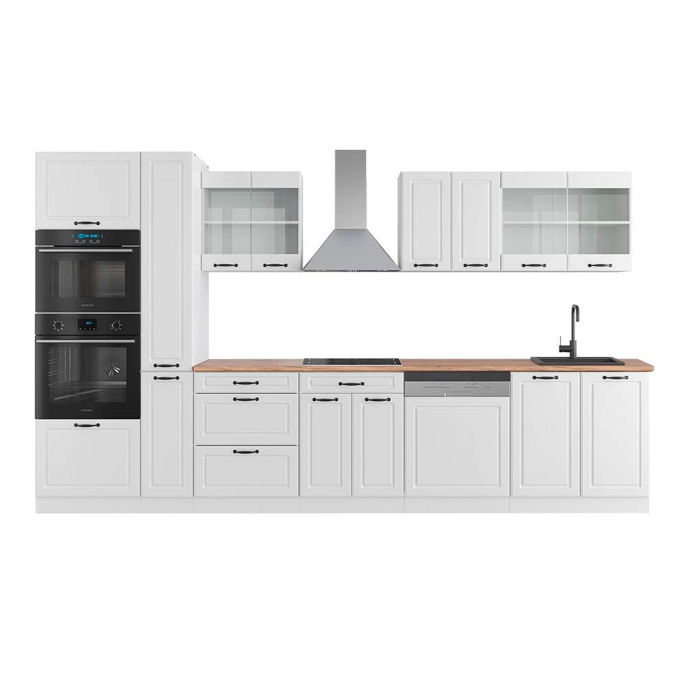 Vicco Küchenzeile R-Line, Weiß Landhaus/Weiß, 350 günstig online kaufen