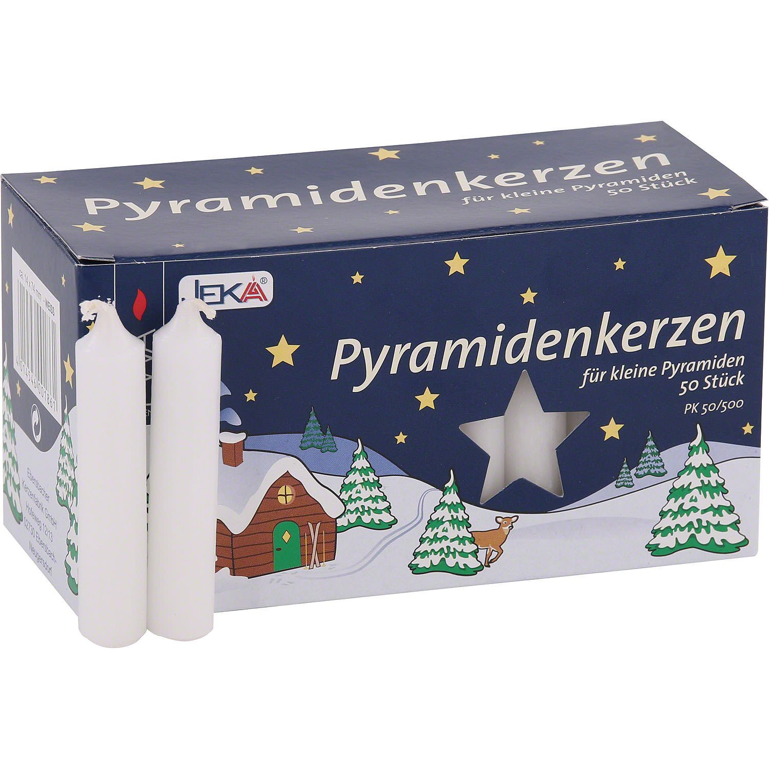 Erzgebirge-Palast Weihnachtspyramide Set 2-stöckige Pyramide Christi Geburt und eine Packung weiße Kerzen v
