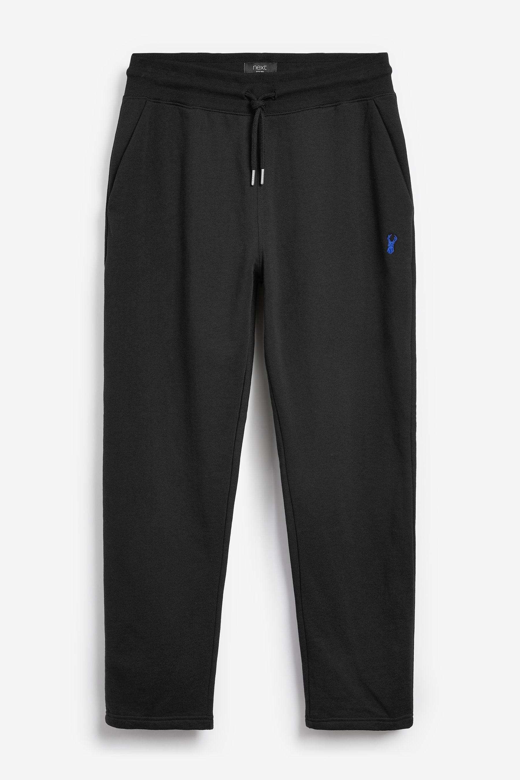 Next Jogginghose Loungewear – Jogginghose ohne Bündchen (1-tlg) Black With Stag Logo