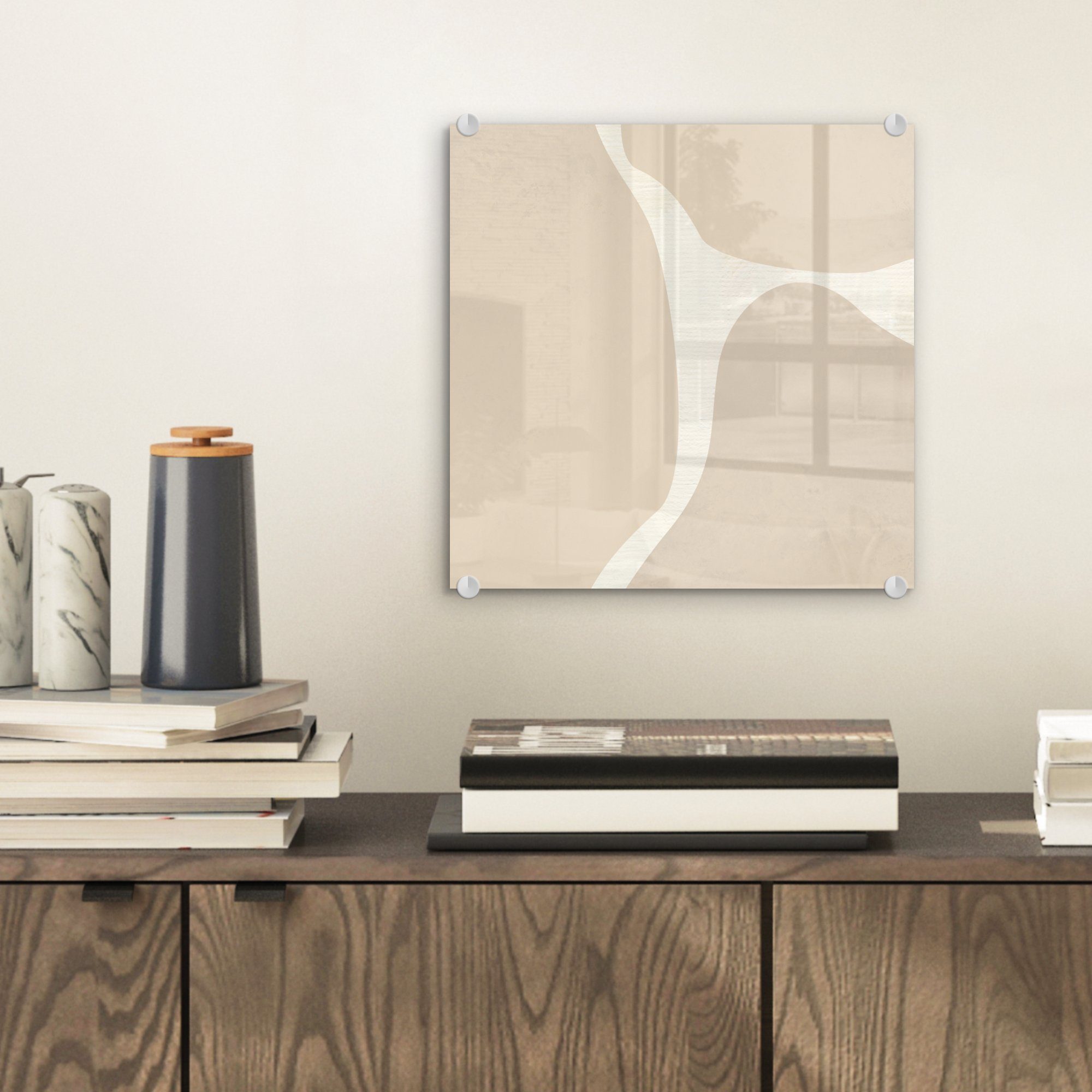 MuchoWow Acrylglasbild Abstrakt - Beige - günstig online kaufen