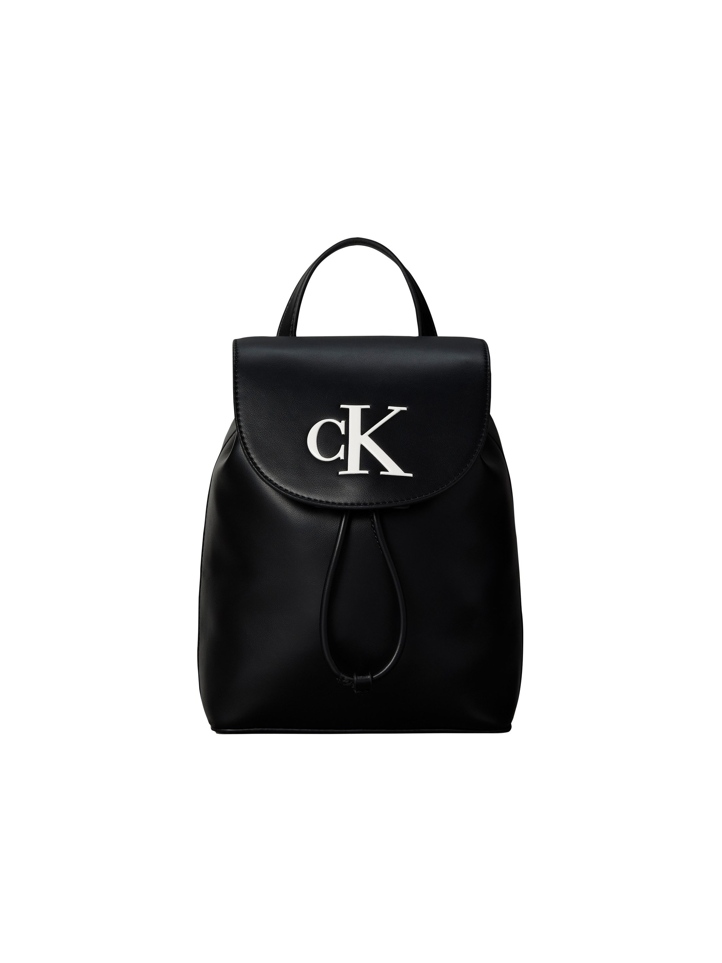 Calvin Klein Cityrucksack BOLD CK FLAP MINI BACKPACK, Mini Rucksack, Kordelzug, Freizeitrucksack mit CK-Logo